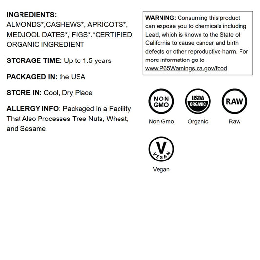 Organic Dried Nuts & Fruits in a Gift Box - by Food To Live