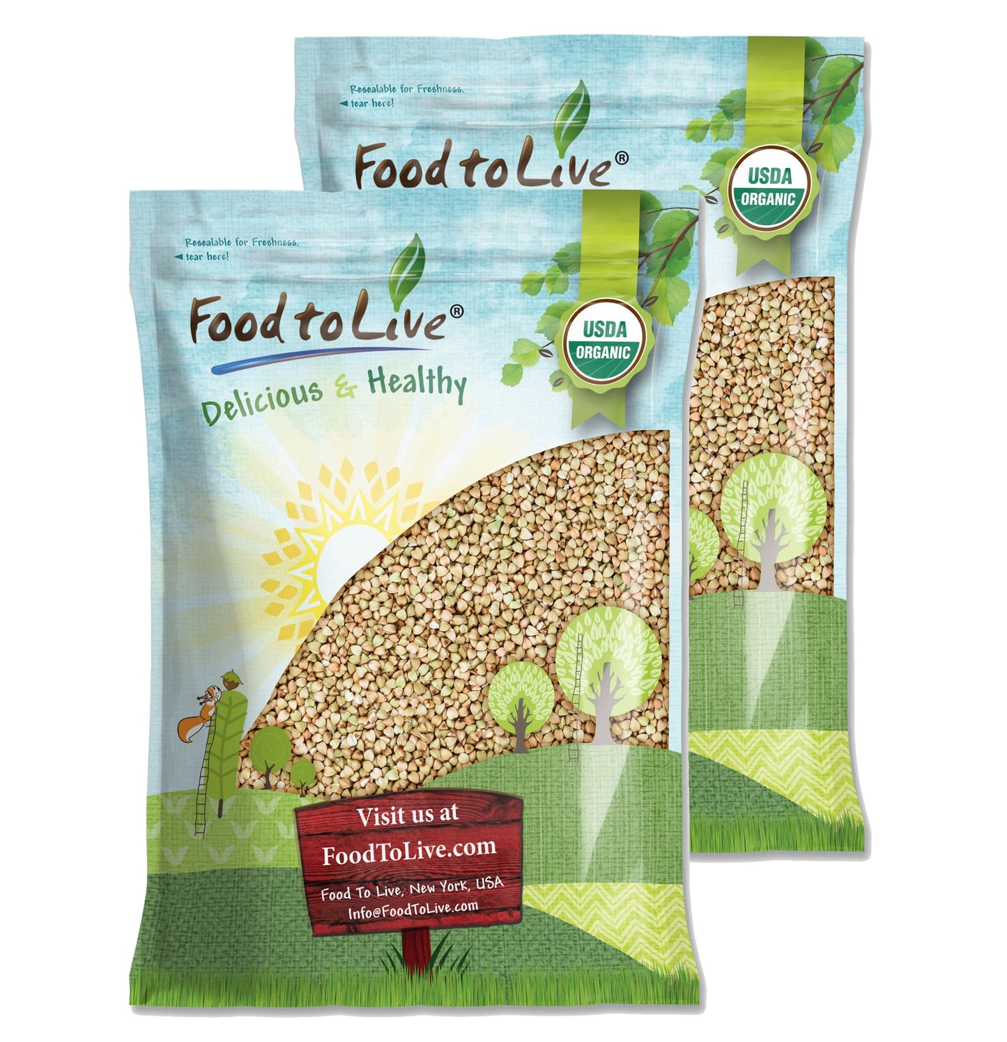 Gluten Free Organic Hulled Raw Buckwheat Groats - by Food To Live