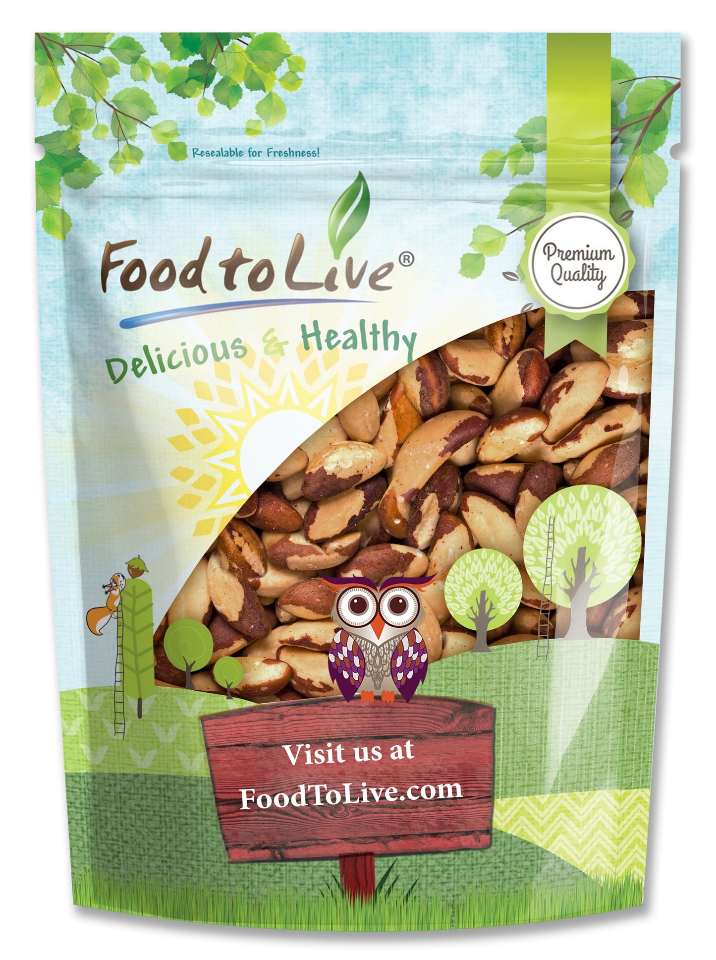 Dry Roasted Brazil Nuts with Himalayan Salt - by Food To Live
