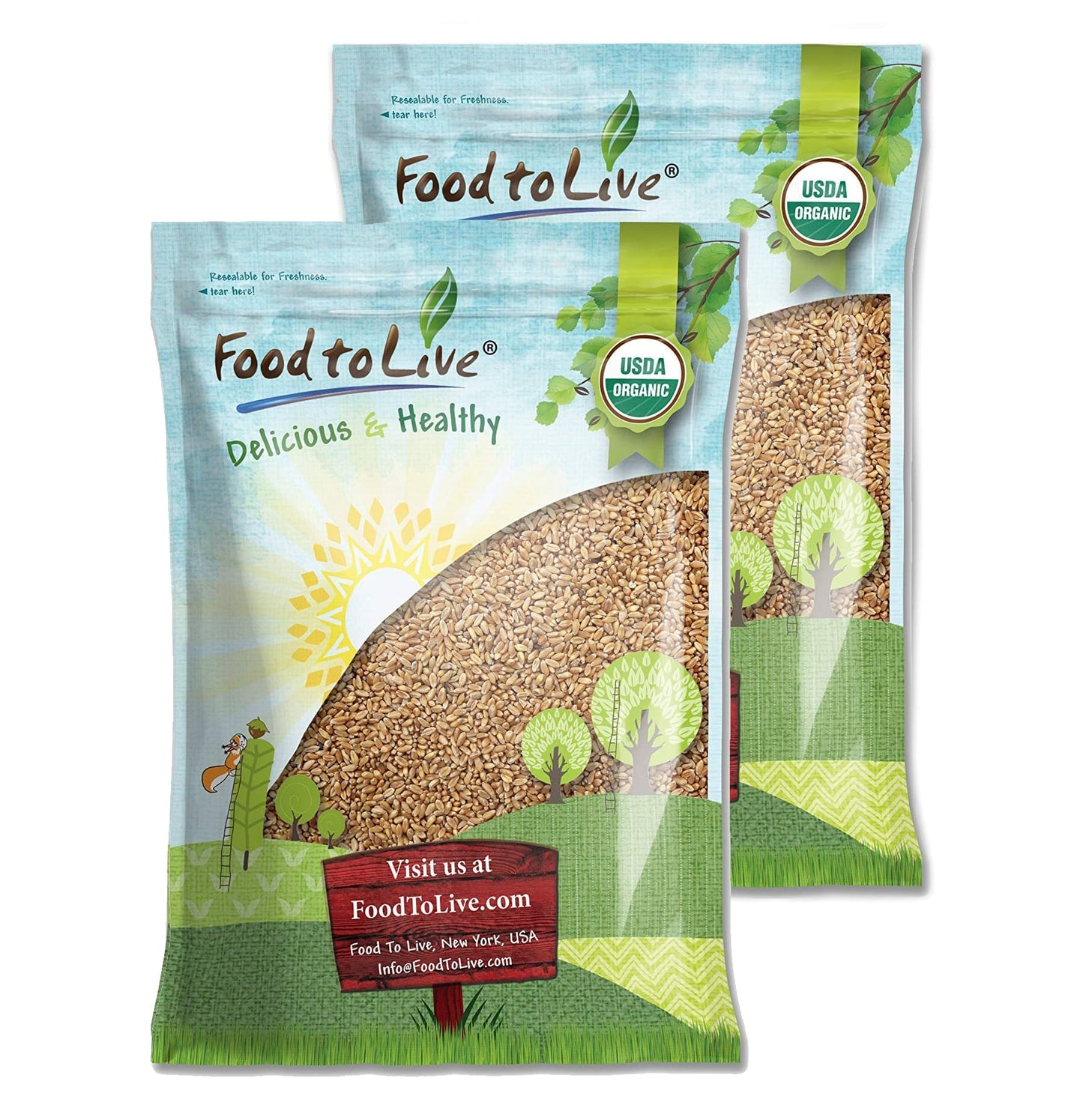 Organic Hard Red Wheat Berries - by Food To Live