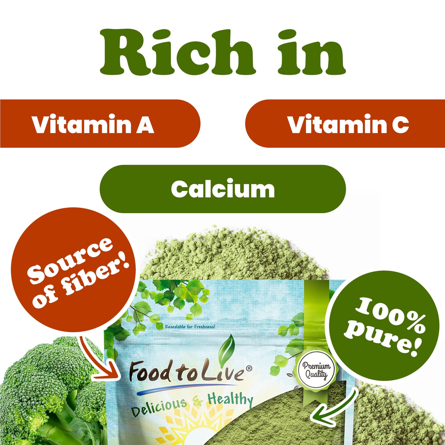 Broccoli Powder - by Food To Live