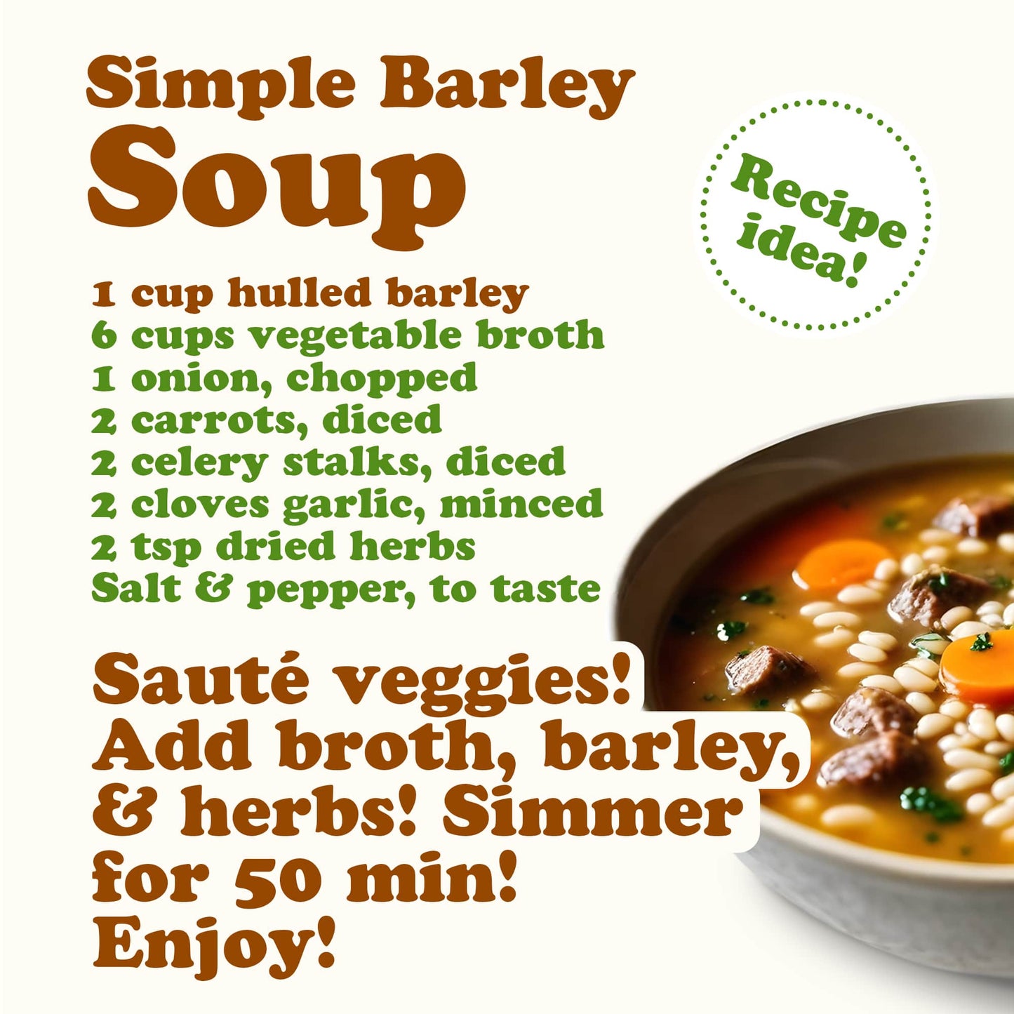 Hulled Barley Grain - by Food To Live