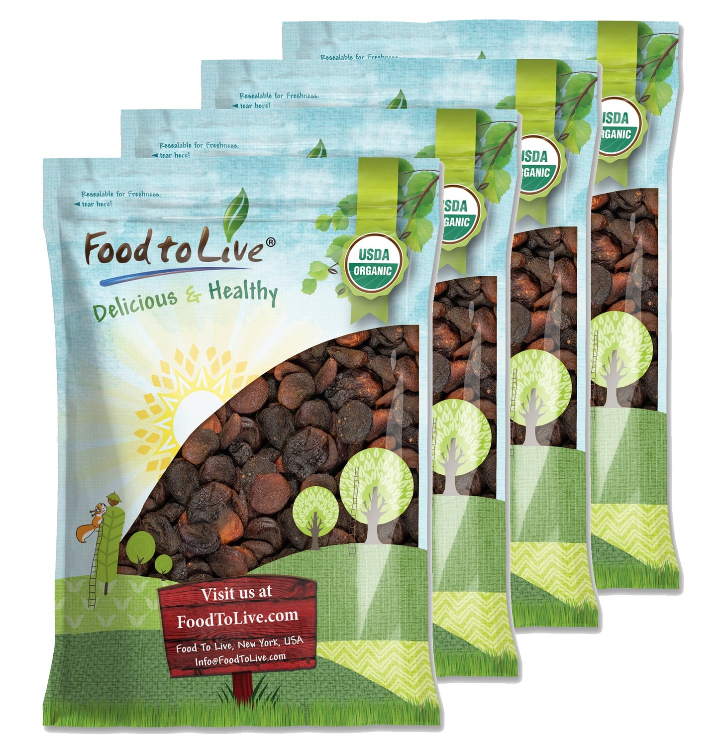 Organic Dried Apricots - by Food To Live