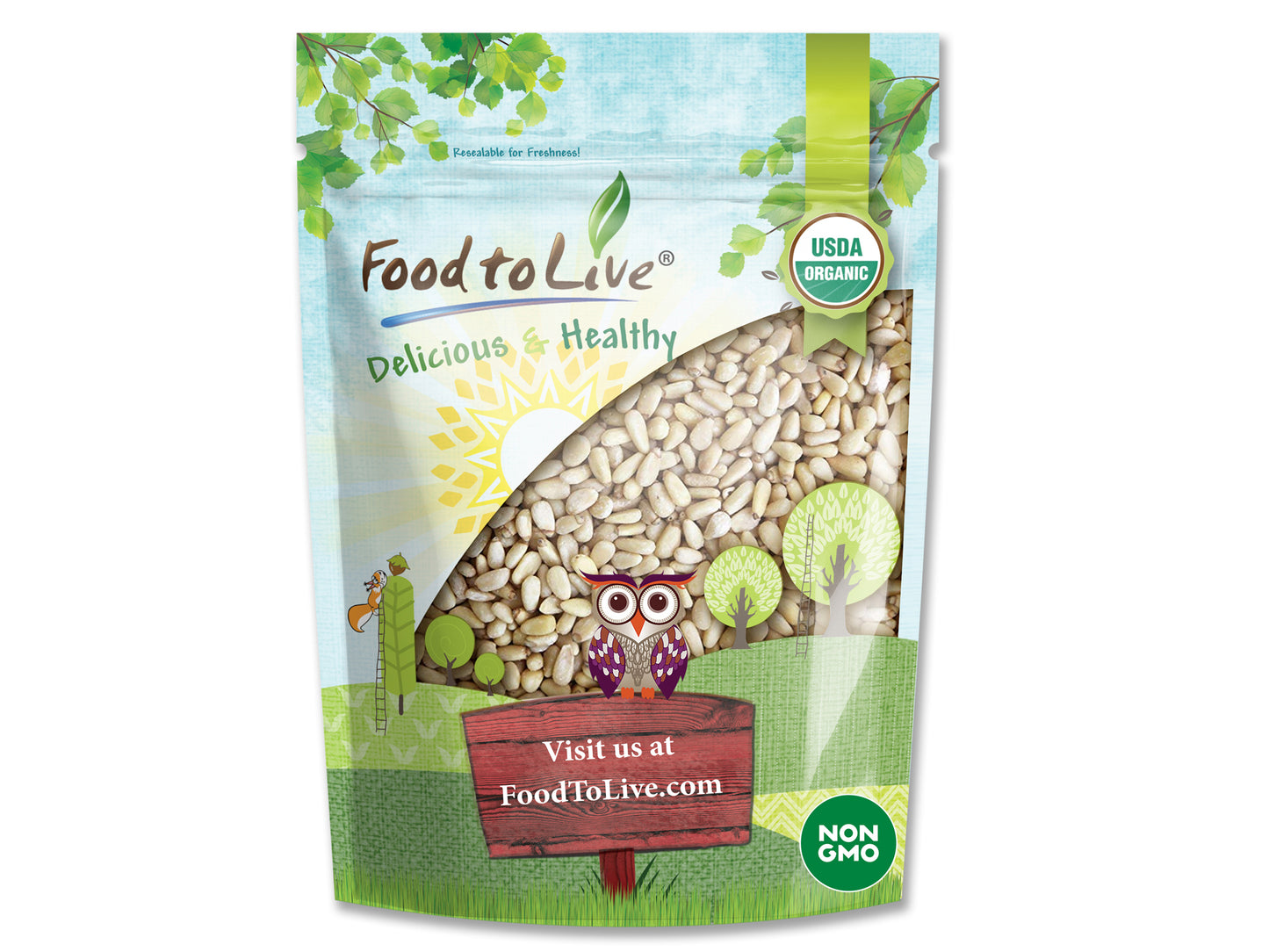 Organic Pine Nuts - by Food To Live