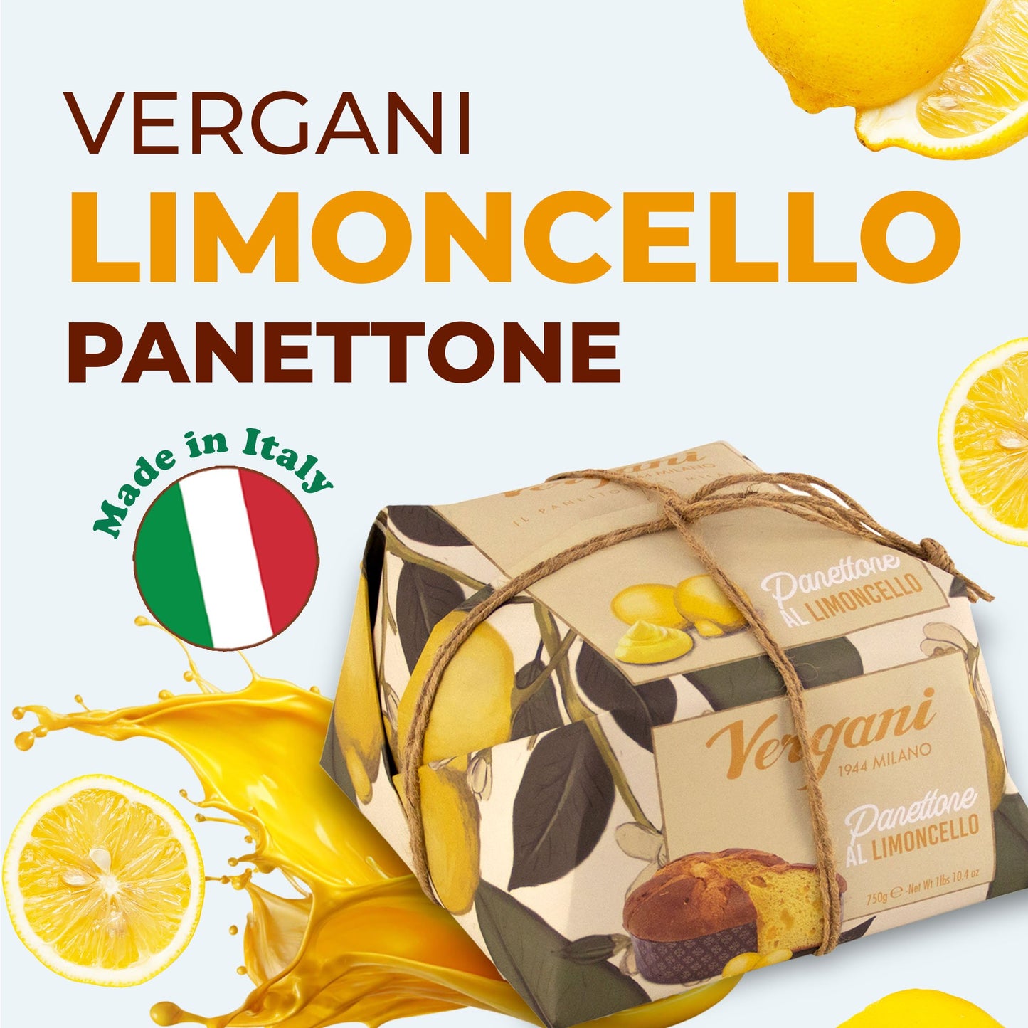 Vergani Limoncello Panettone - 750g (1.65 lb)