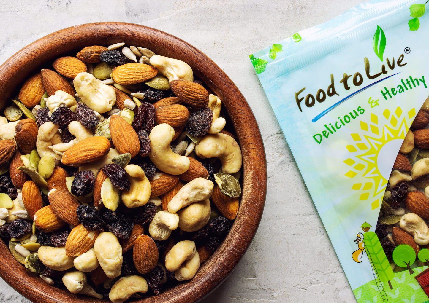 Organic Raw Seeds, Nuts and Raisins Mix - by Food To Live