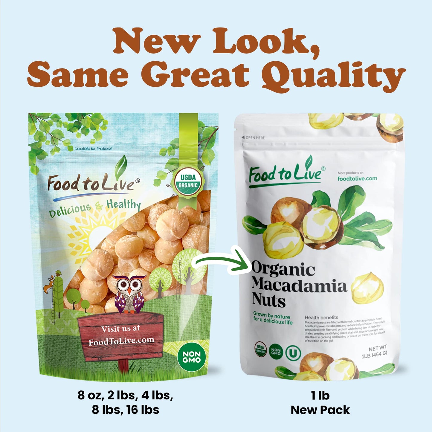 Organic Dry Roasted Whole Macadamia Nuts - by Food To Live