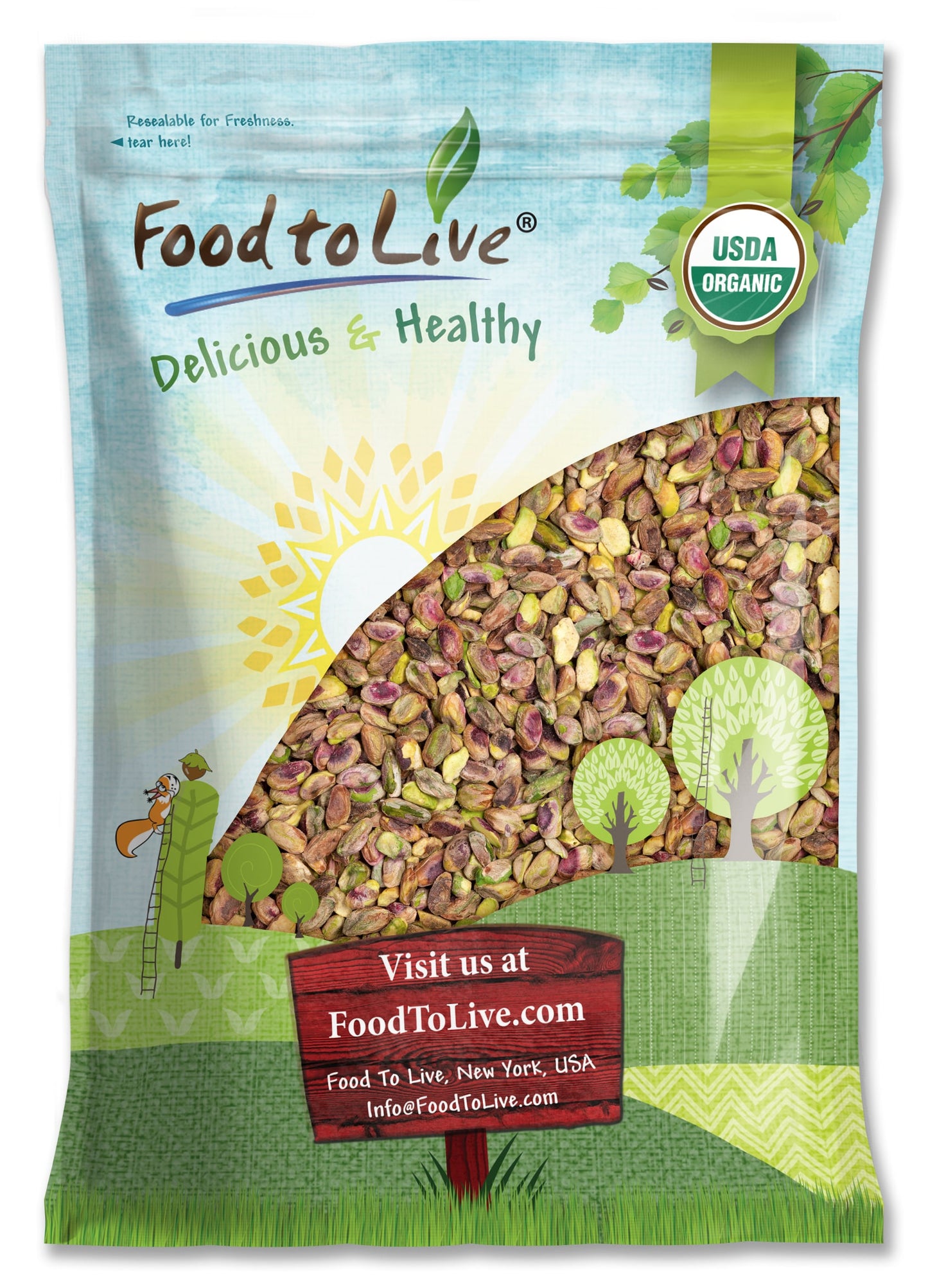 Organic Raw Pistachios - by Food To Live