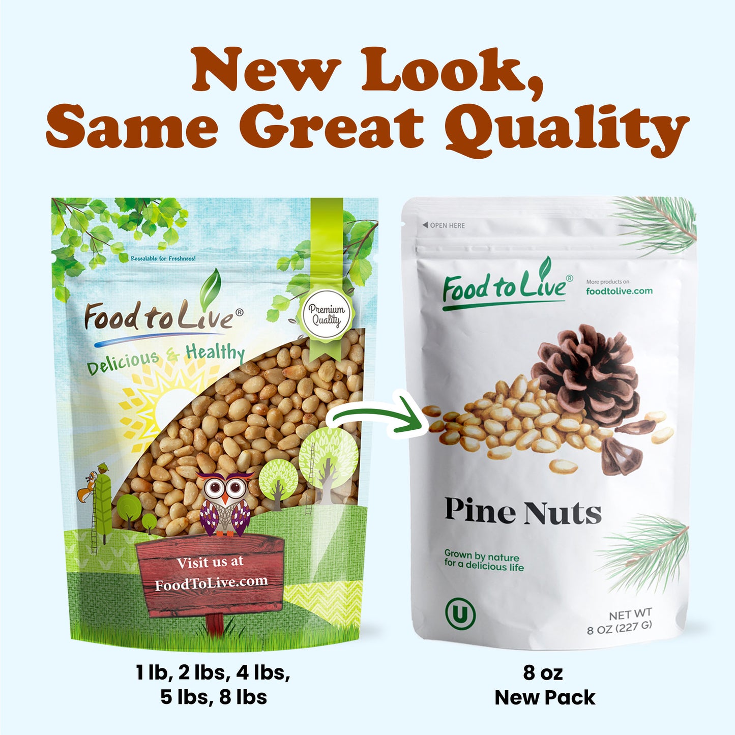 Dry Roasted Pine Nuts - by Food To Live