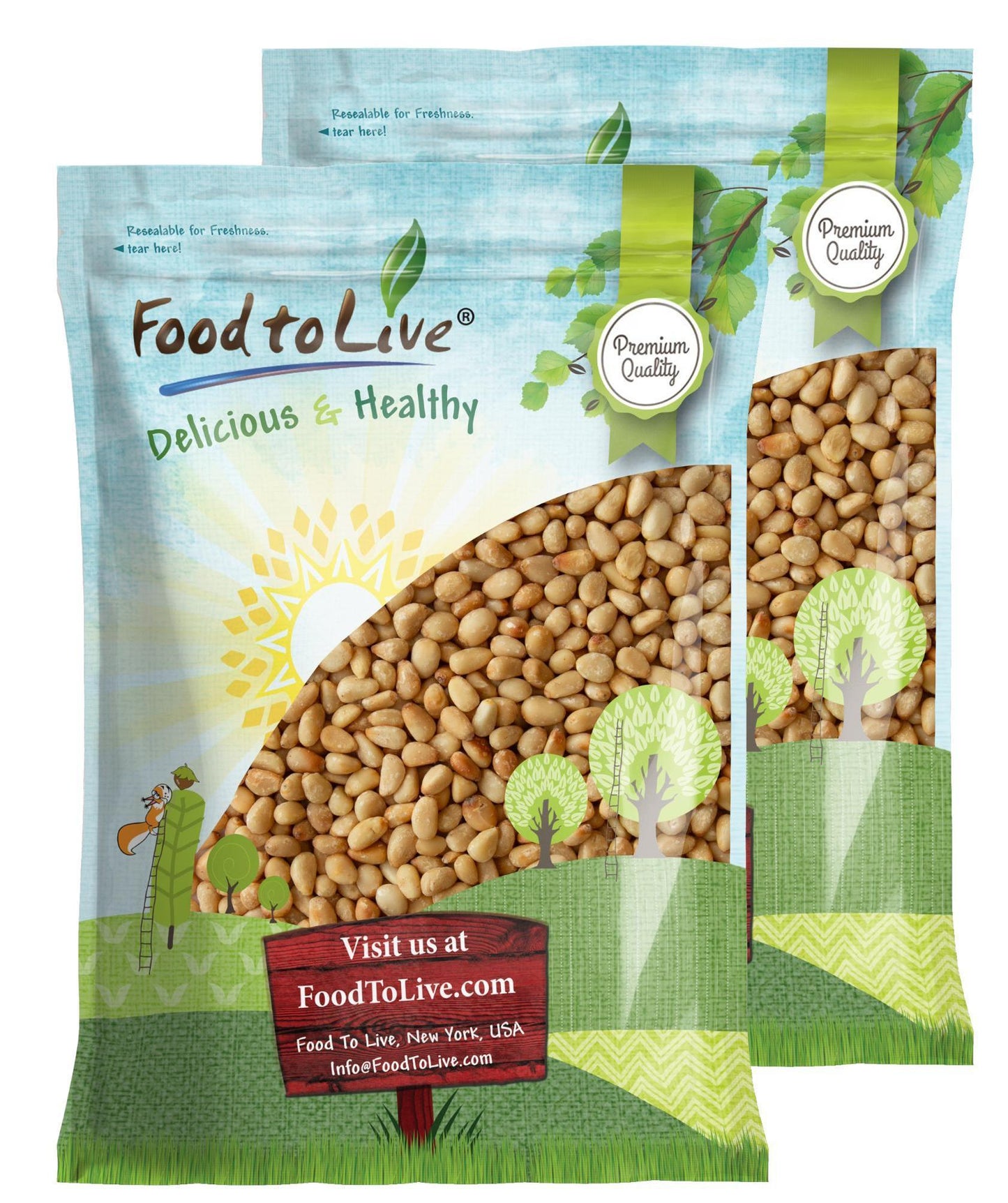Dry Roasted Pine Nuts - by Food To Live
