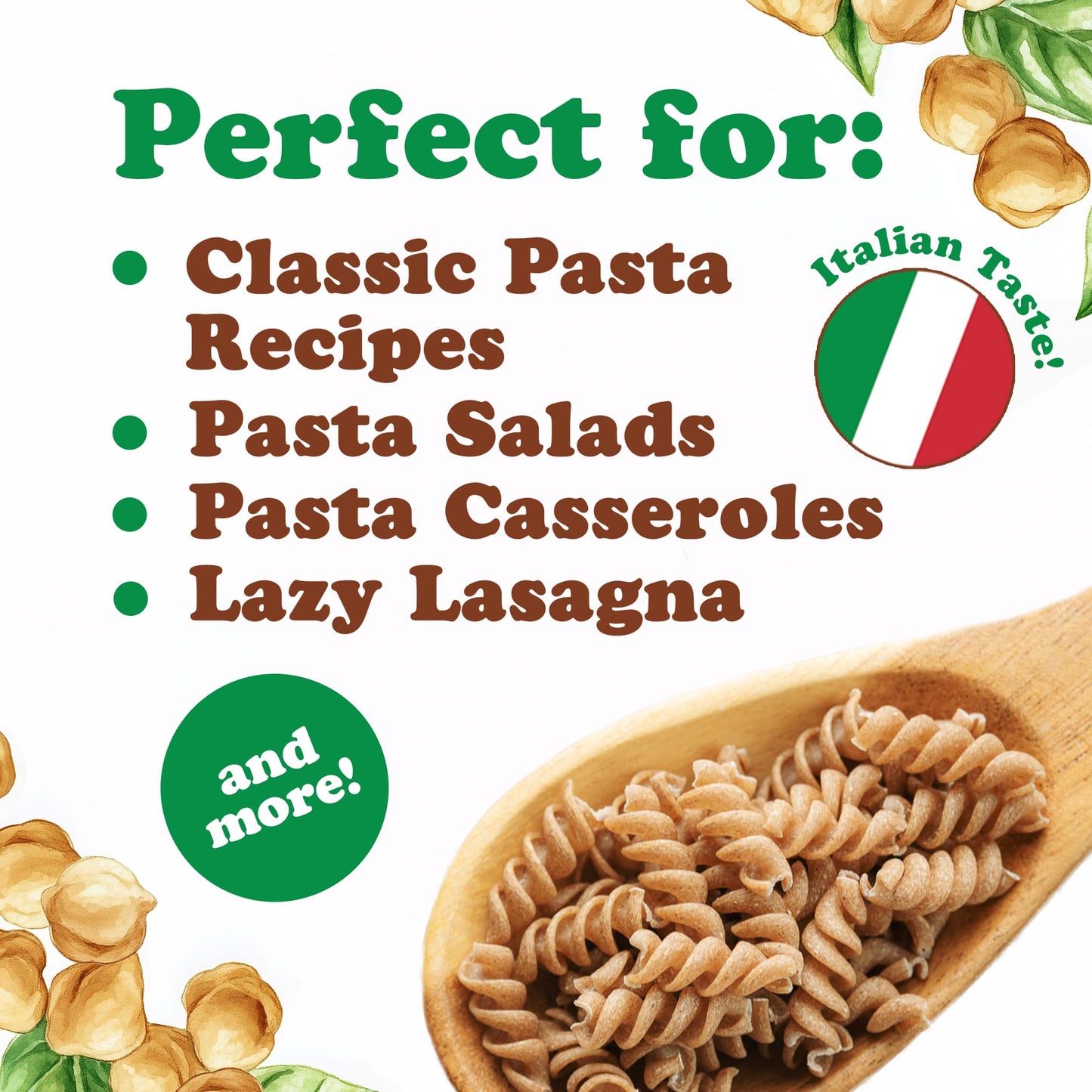 Organic Chickpea Fusilli Pasta, 8.8 oz - by Food To Live