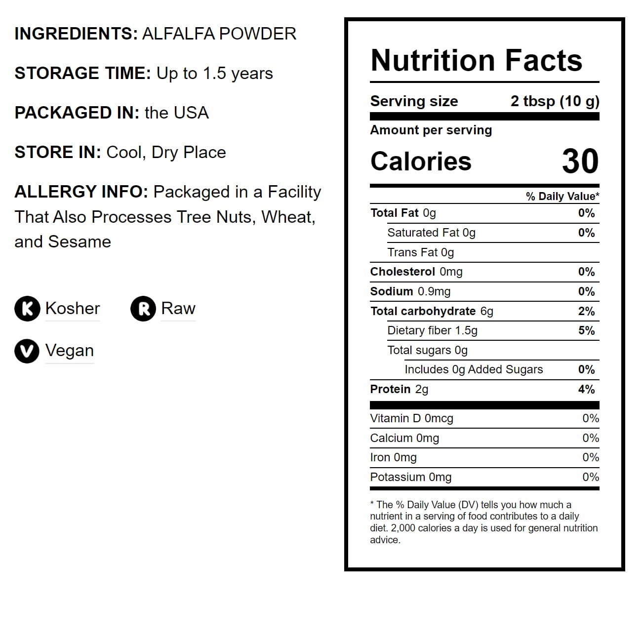Alfalfa Powder - by Food To Live