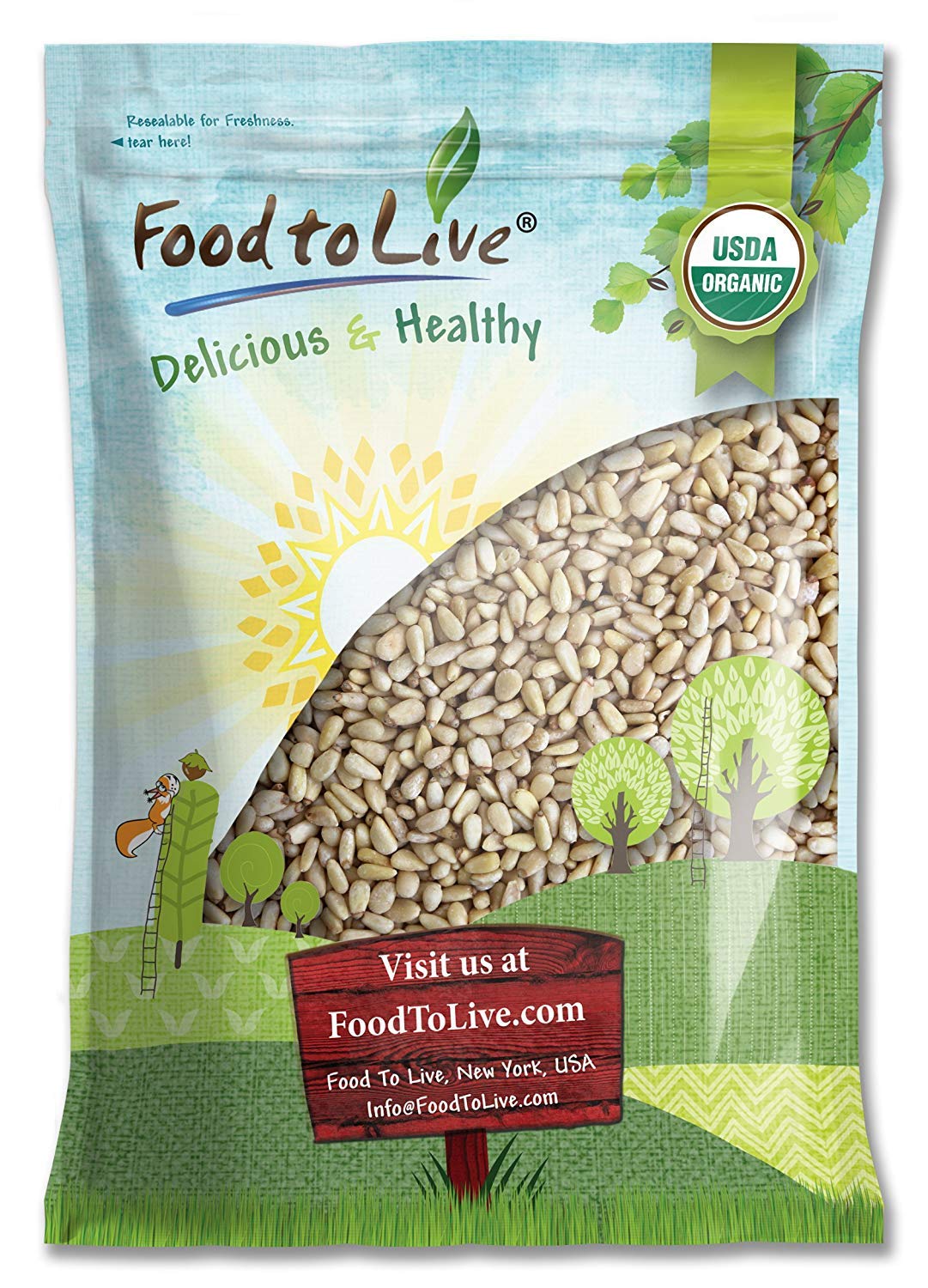 Organic Pine Nuts - by Food To Live