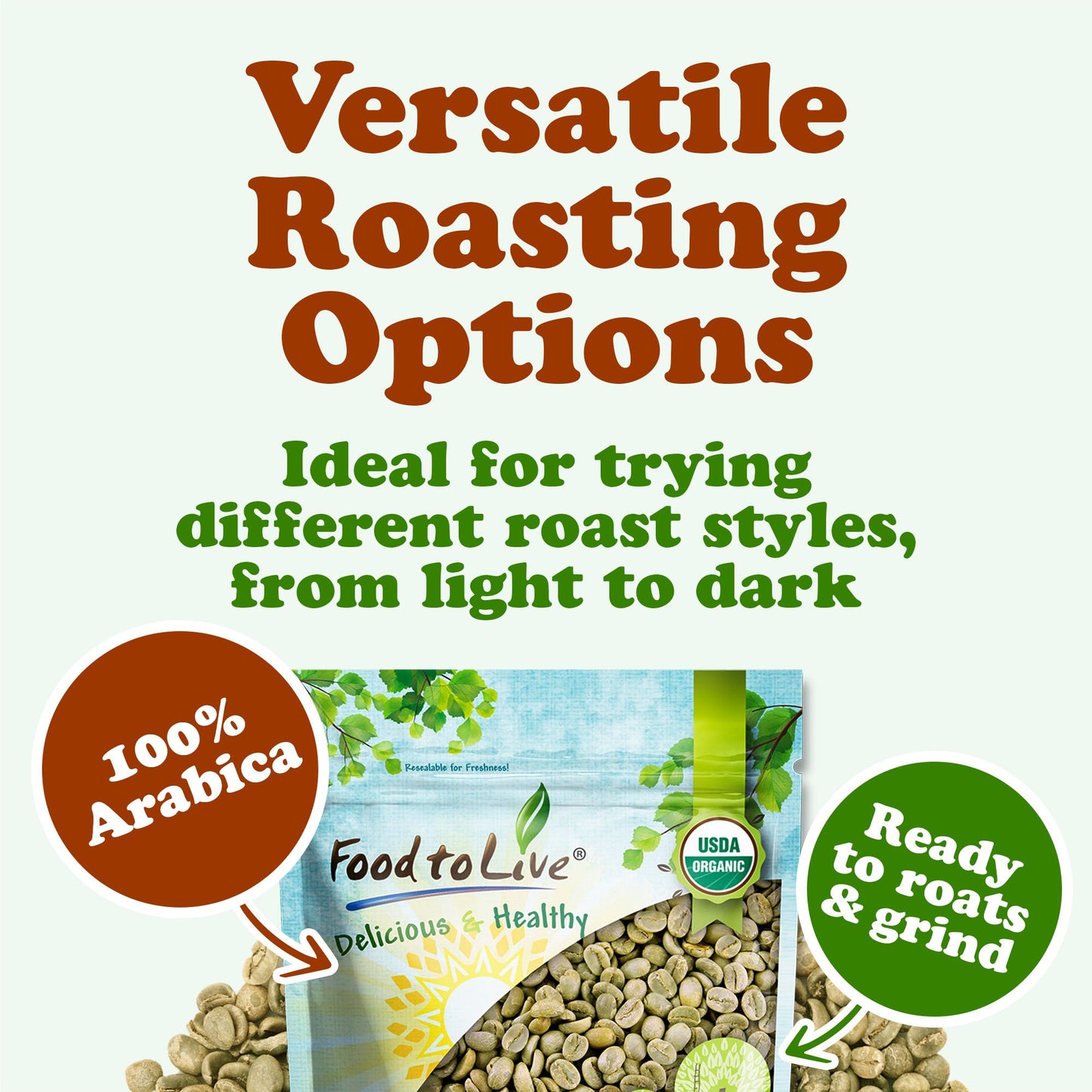 Organic Honduran Arabica Green Beans - by Food to Live