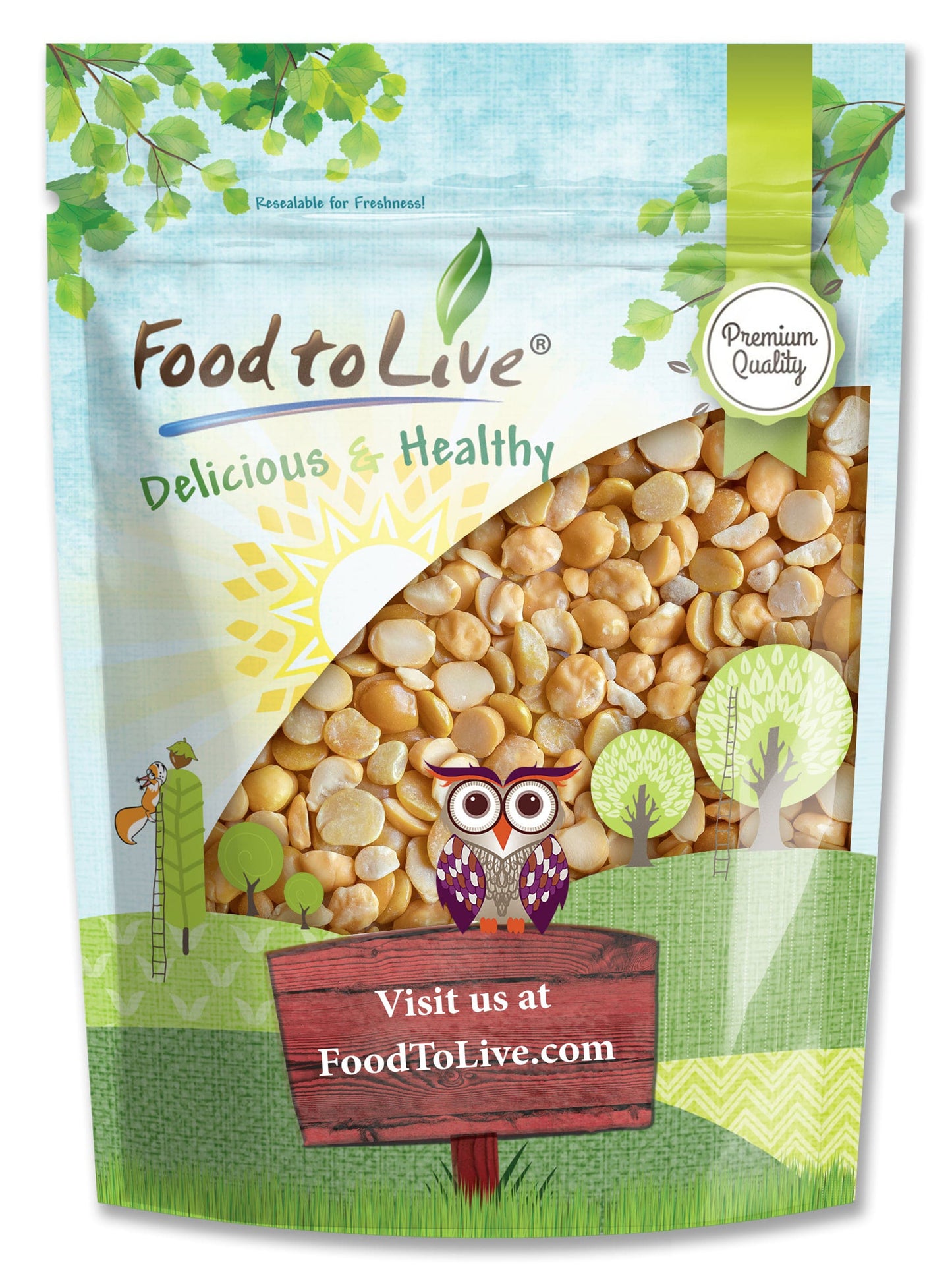 Split Garbanzo Beans - by Food to Live