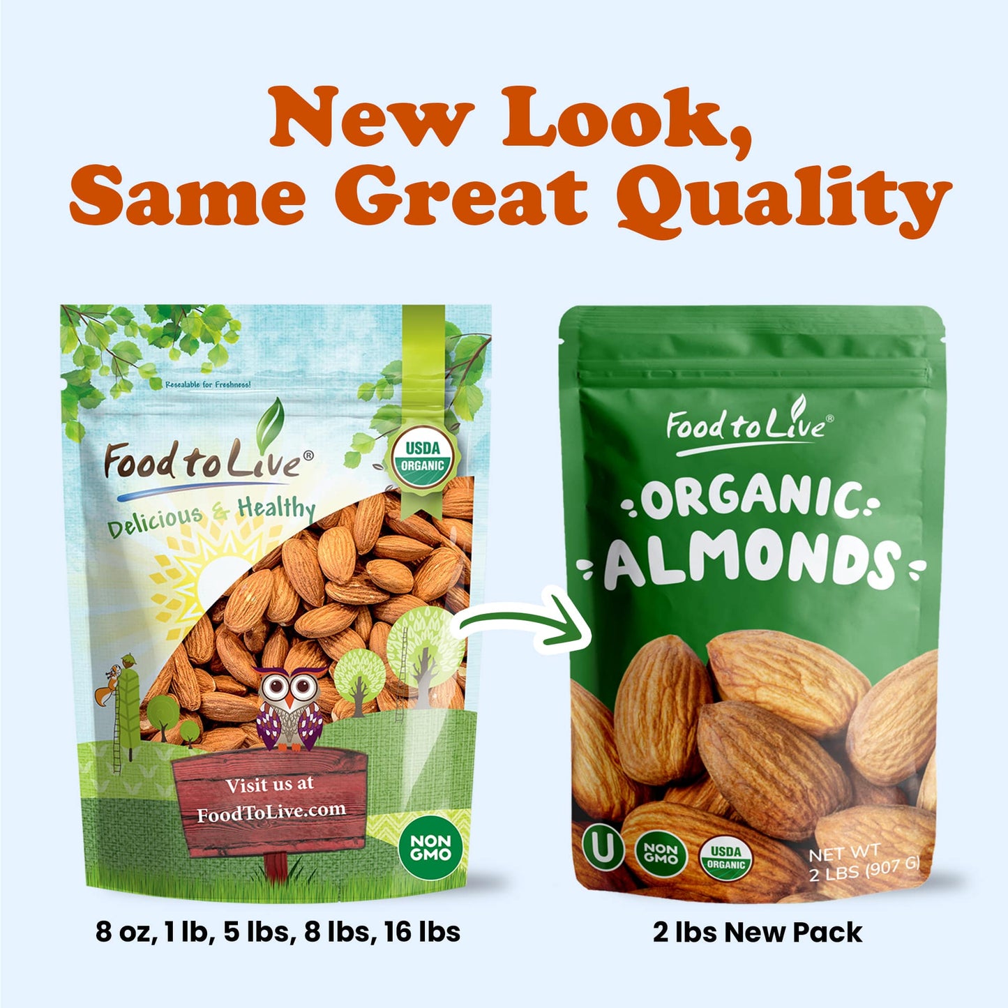 Organic California Almonds –  by Food to Live