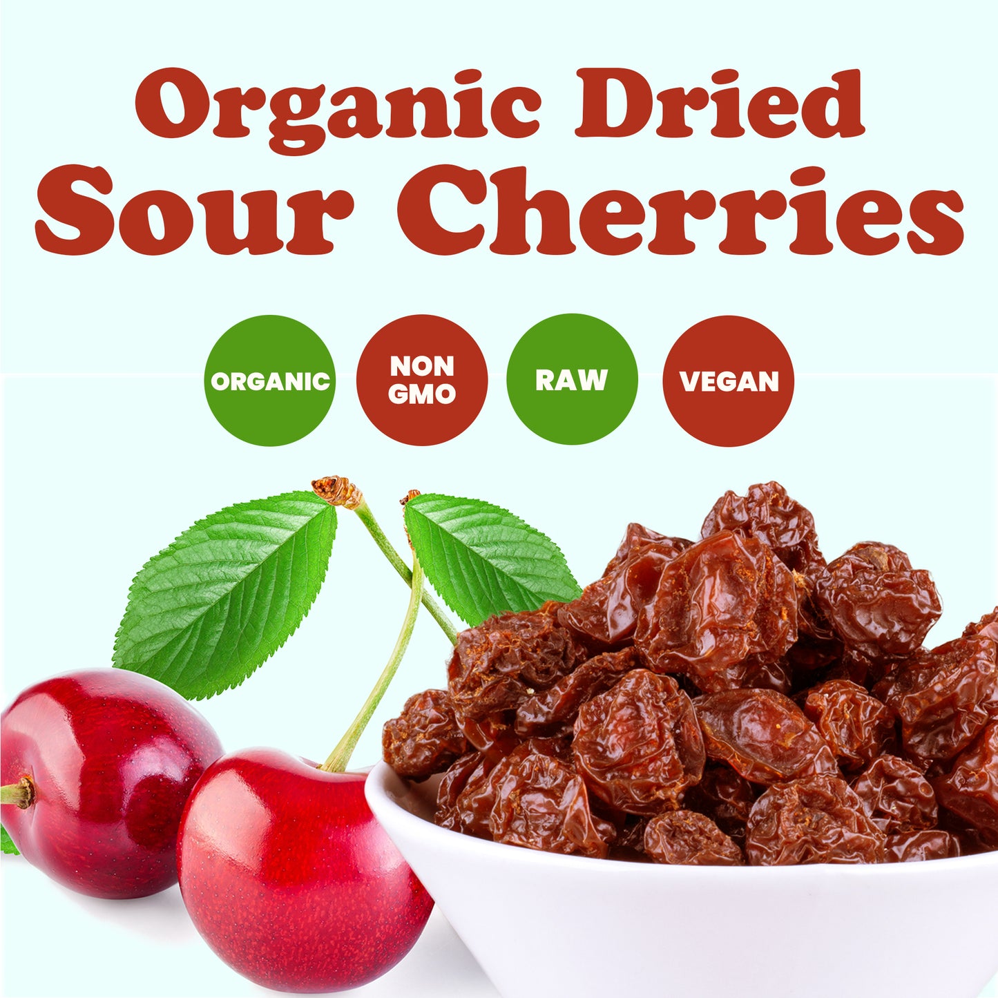 Organic Dried Sour Cherries - by Food To Live