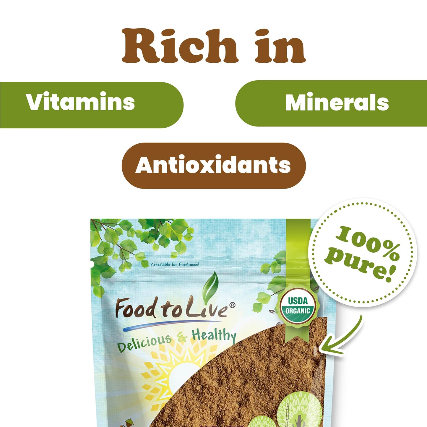 Organic Red Reishi Mushroom Powder - by Food To Live