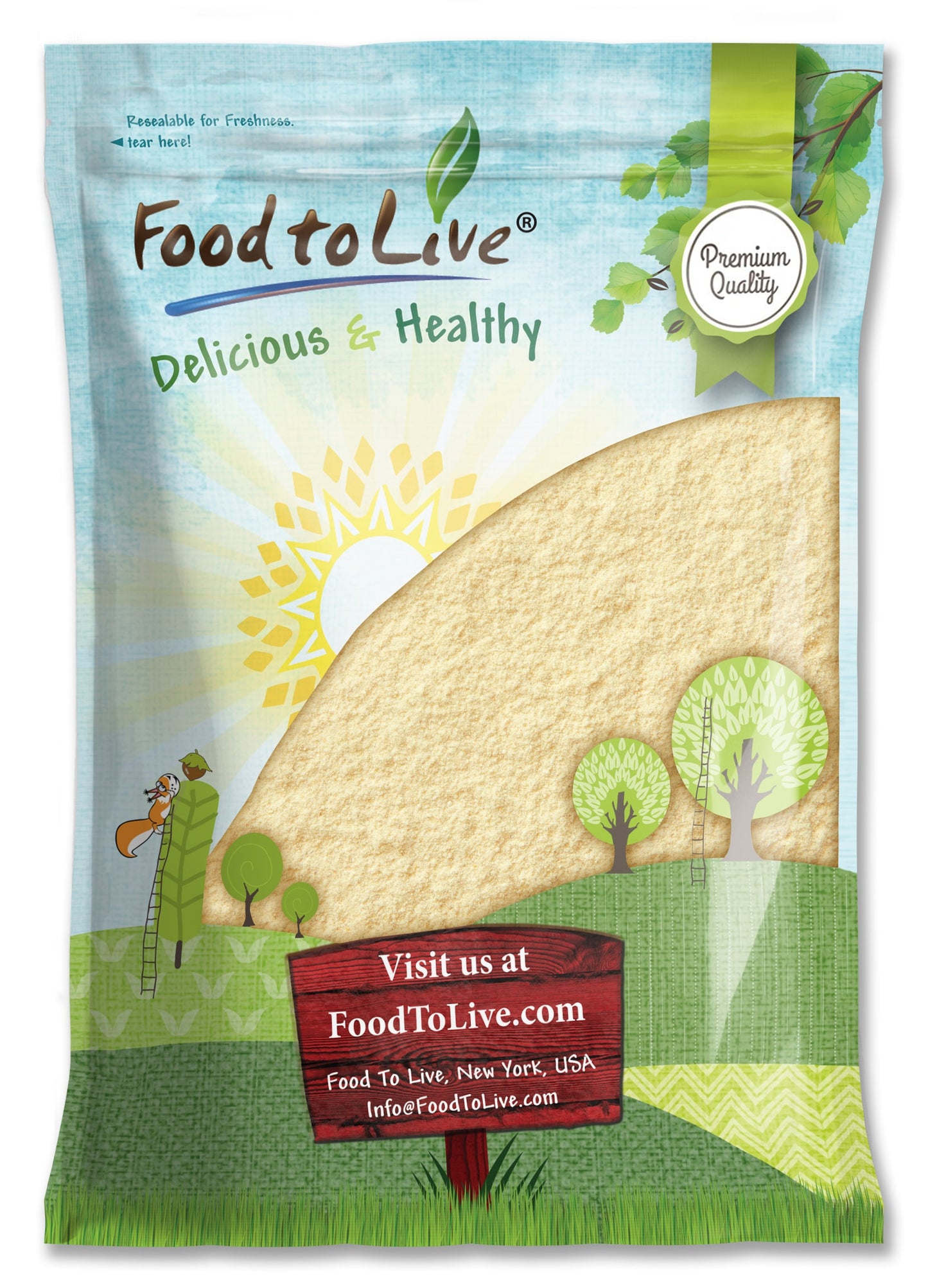 Pineapple Juice Powder, - Made from Raw Dried Fruit, Unsulfured, Vegan, Bulk, Great for Baking, Juices, Smoothies, Yogurts, and Instant Breakfast Drinks, No Sulphites - by Food to Live