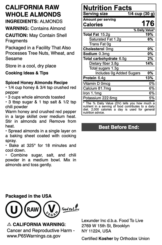California Almonds - by Food To Live