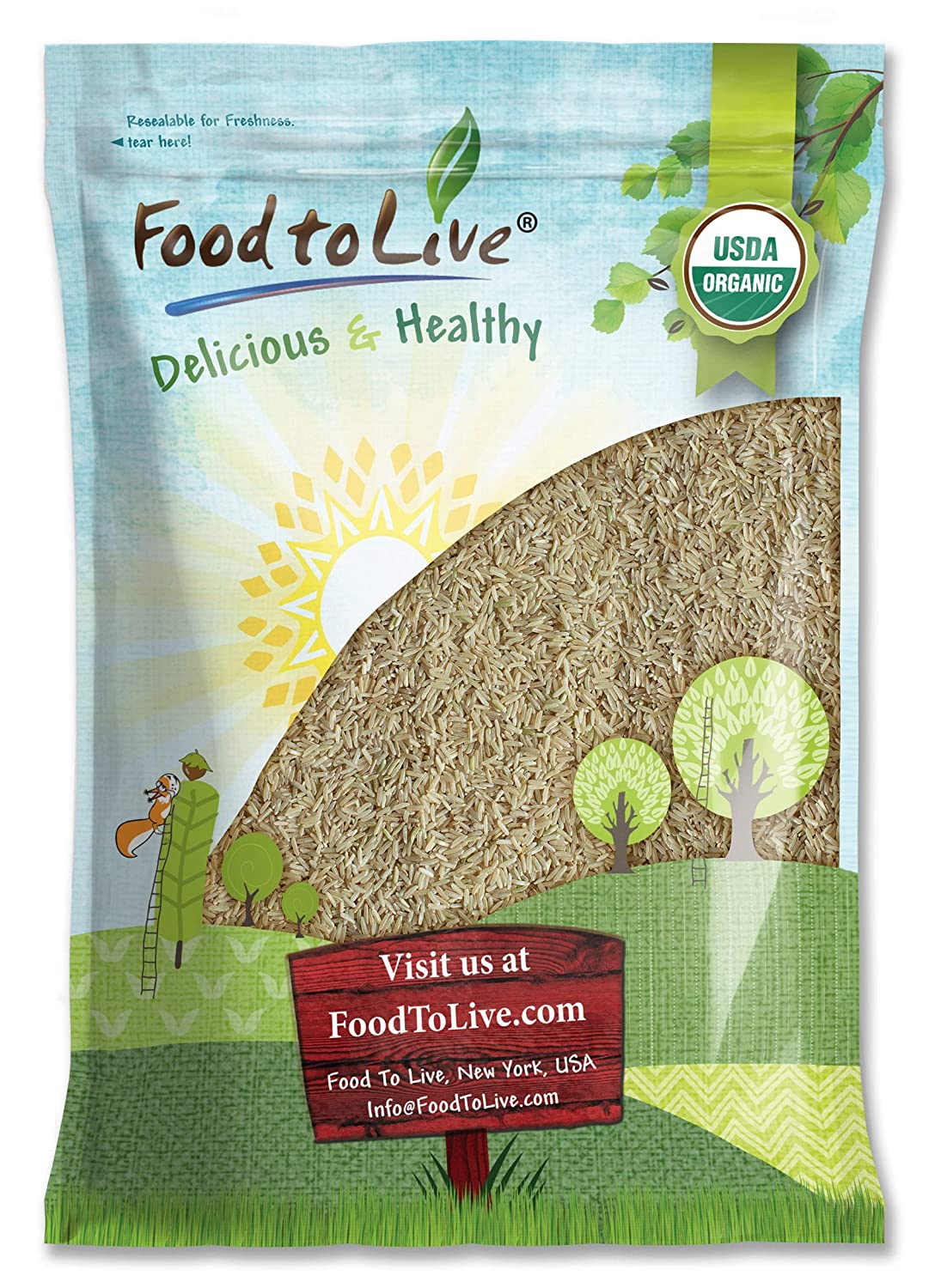 Organic Long Grain Brown Rice - by Food To Live
