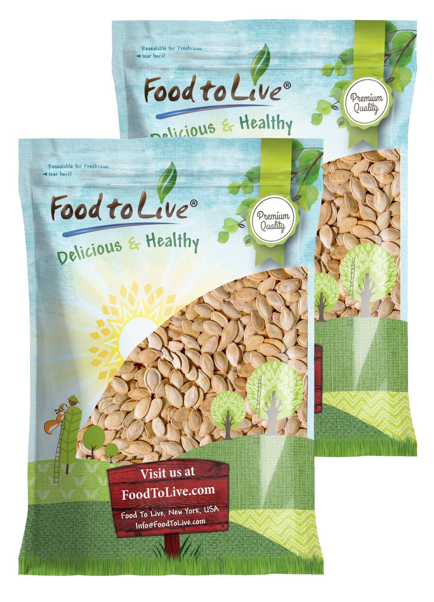Organic Dry Roasted Pumpkin Seeds (in Shell) – by Food to Live