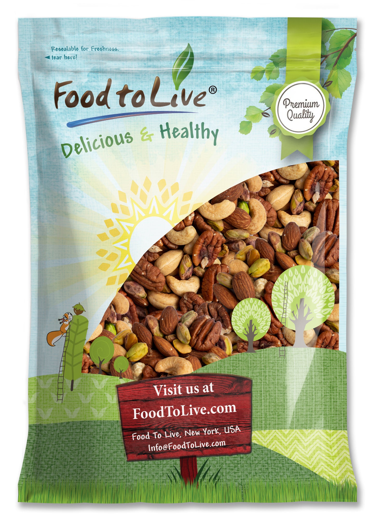 Organic Four Nuts Mix - by Food to Live