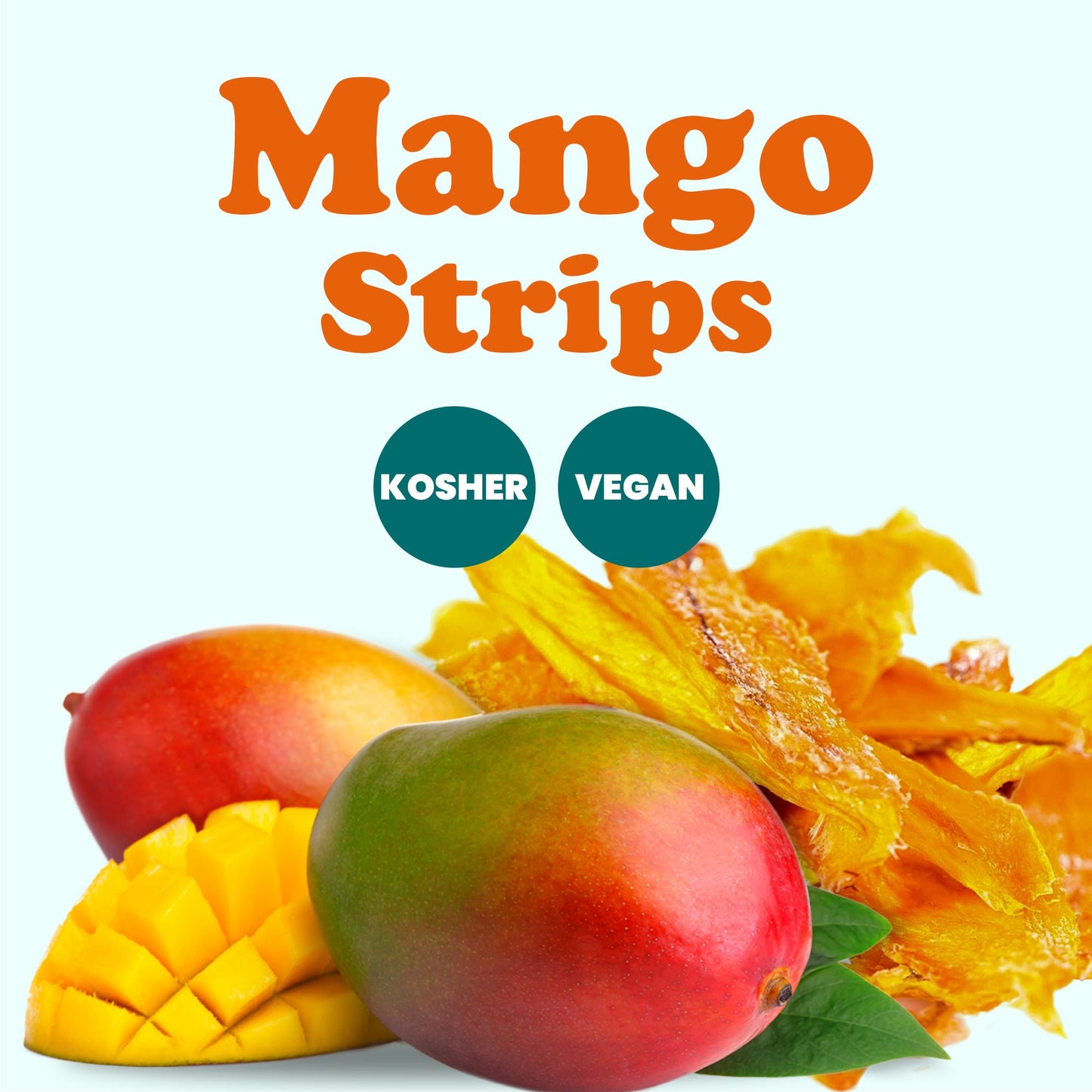 Dried Mango Strips – No Sugar Added. Vegan, Kosher, Bulk – by Food to Live