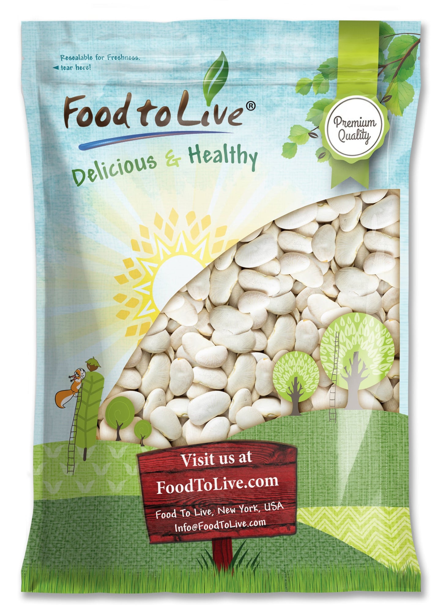 Lima Beans – Non-GMO, Large, Vegan