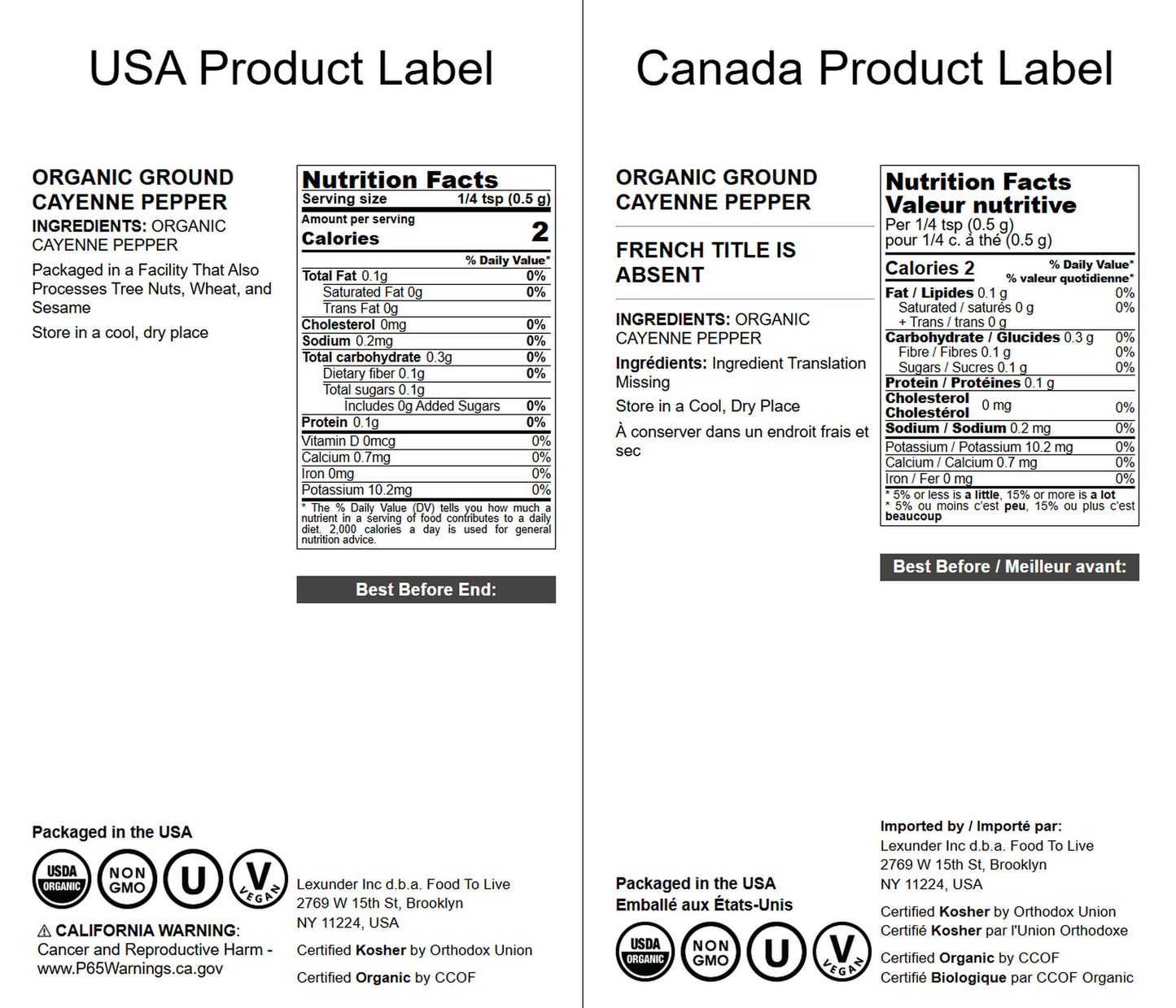 Organic Ground Cayenne Pepper, X Pounds – 100% Pure, Natural and Non-GMO Powder - Fiery Spice with Bold Flavor - Perfect Seasoning for Adding Heat to Your Dishes, 40,000 SHU