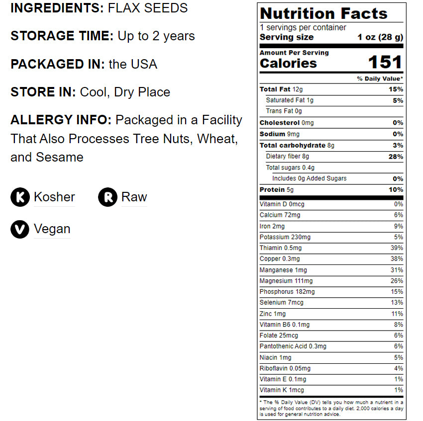 Brown Flaxseed - by Food To Live