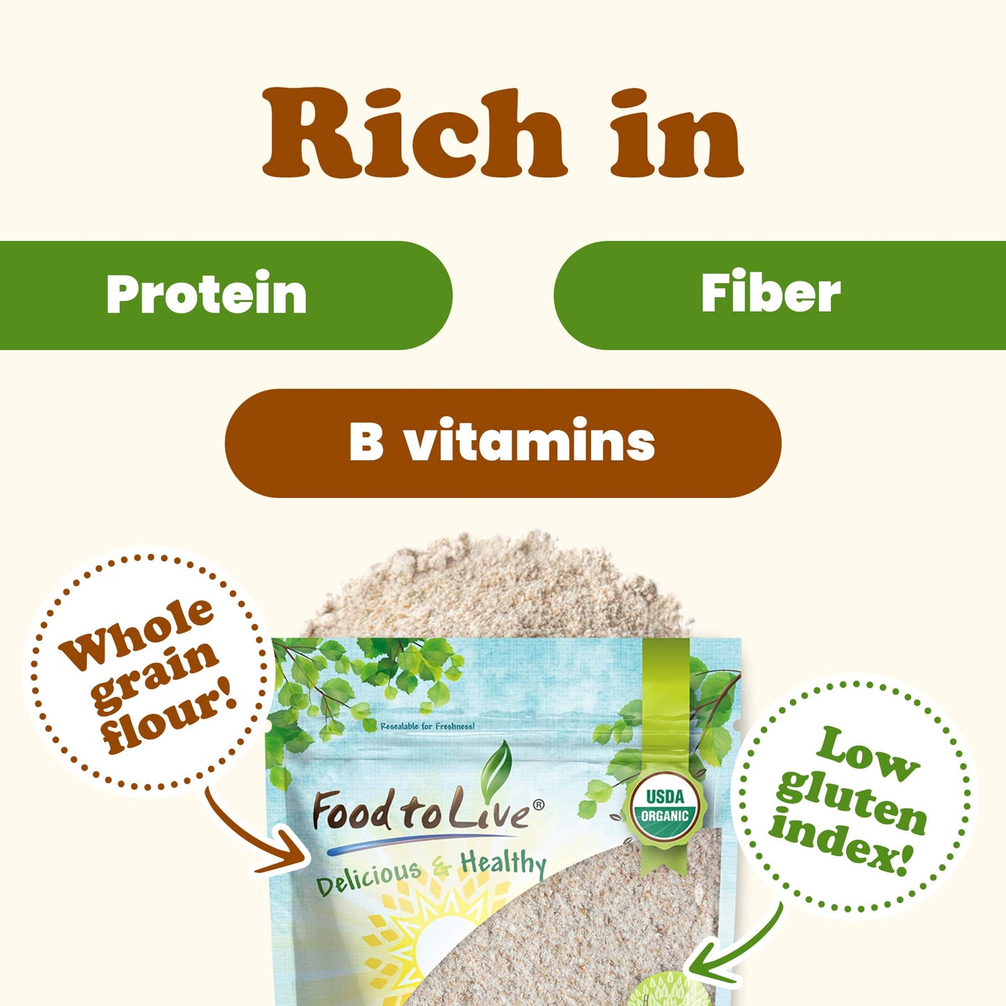 Organic Einkorn Whole Wheat Flour - by Food To Live