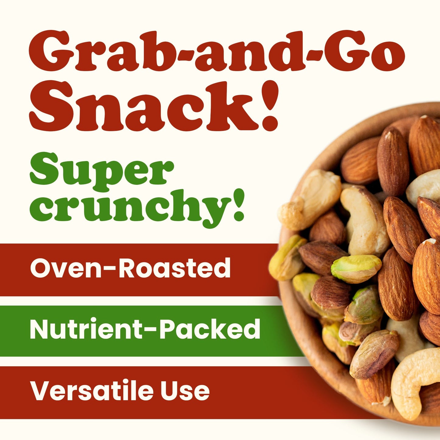 Nut Lovers Mix, Roasted – Vegan, Kosher, Bulk  –  by Food to Live