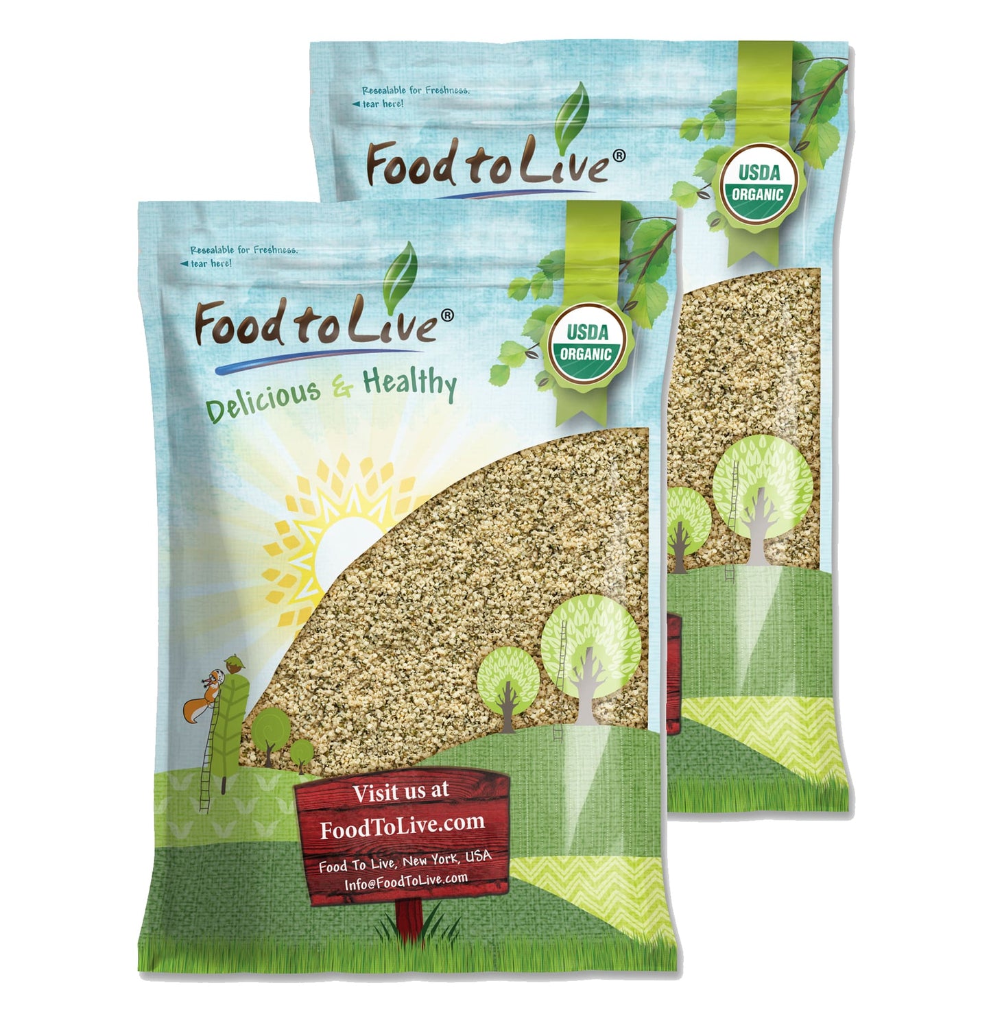 Organic Paraguayan Hemp Seeds – Non-GMO Raw Hearts, Hulled, Kosher, Vegan, Bulk. Keto-Friendly. Rich in Omega 3 & 6. Good Source of Protein. Great for Smoothies, Oatmeal, and Salads