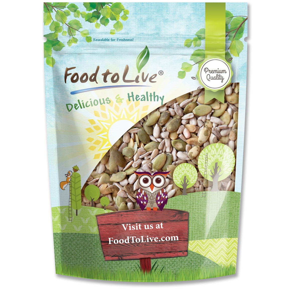 Organic Raw Sunflower and Pumpkin Seed Mix - by Food To Live