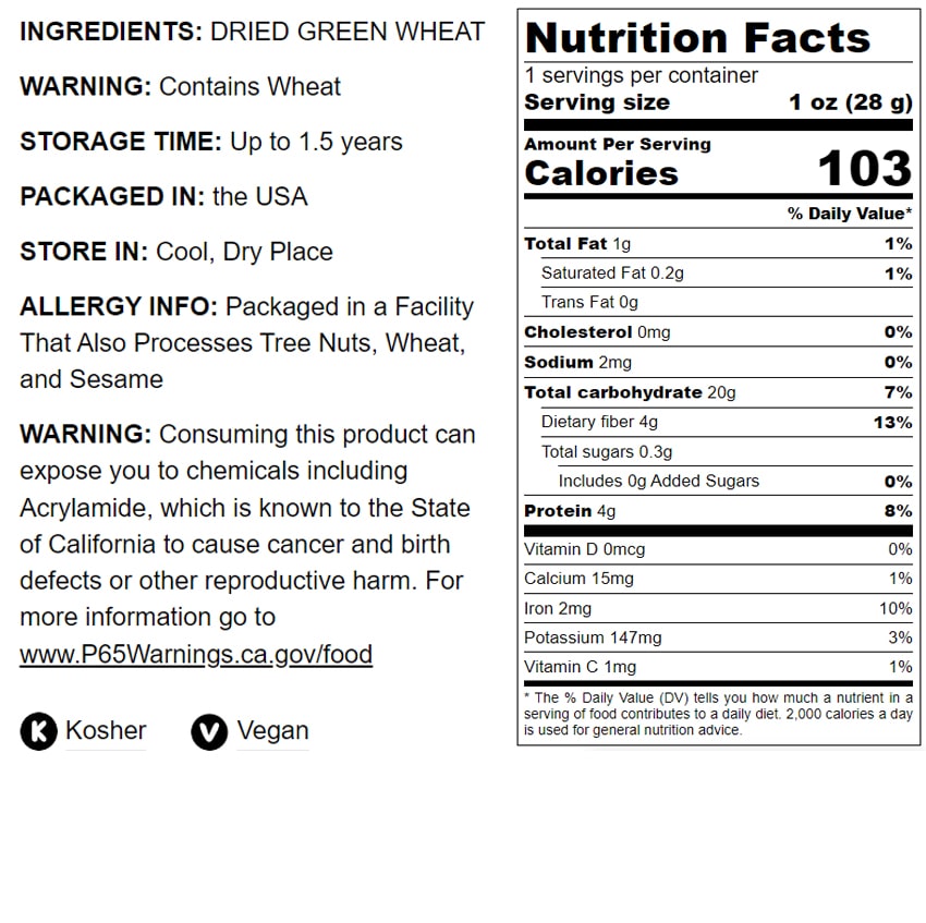 Cracked Freekeh - by Food To Live