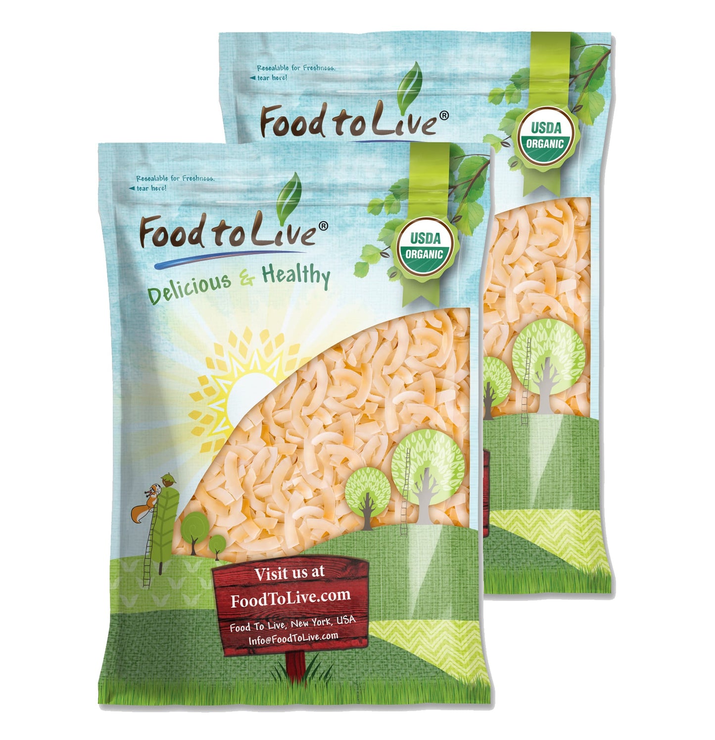 Organic Toasted Coconut Chips - by Food To Live