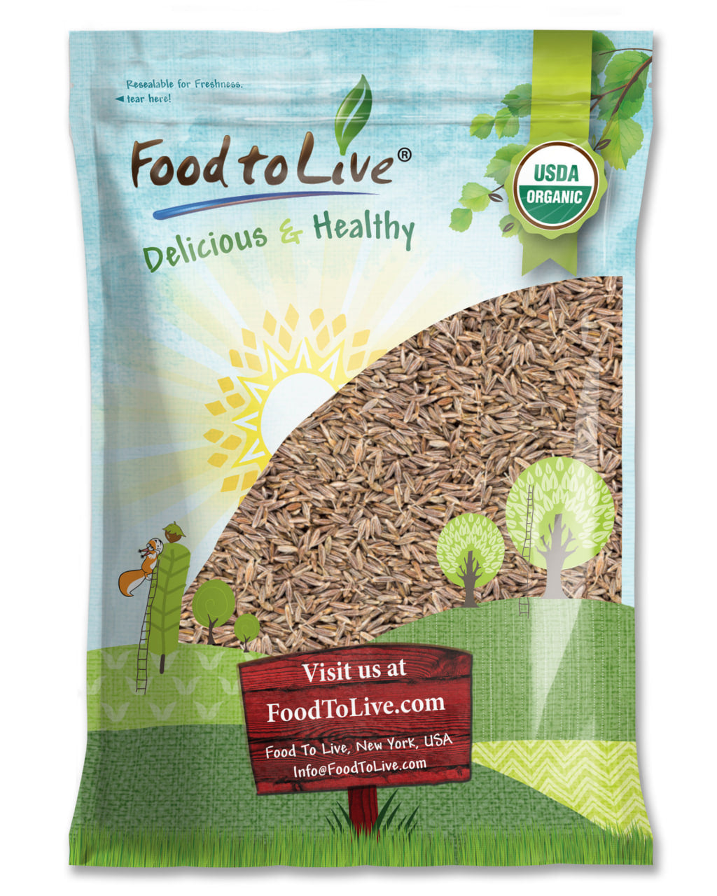 Organic Cumin Seeds - by Food To Live