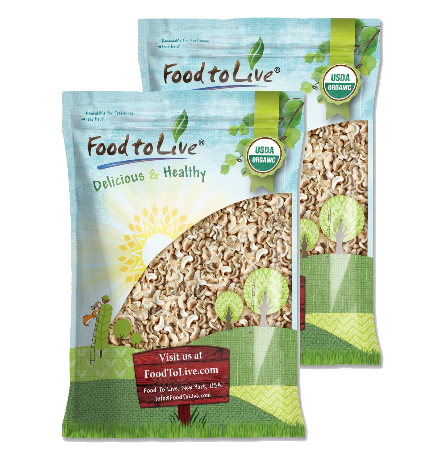 Organic Cashew Pieces - by Food To Live