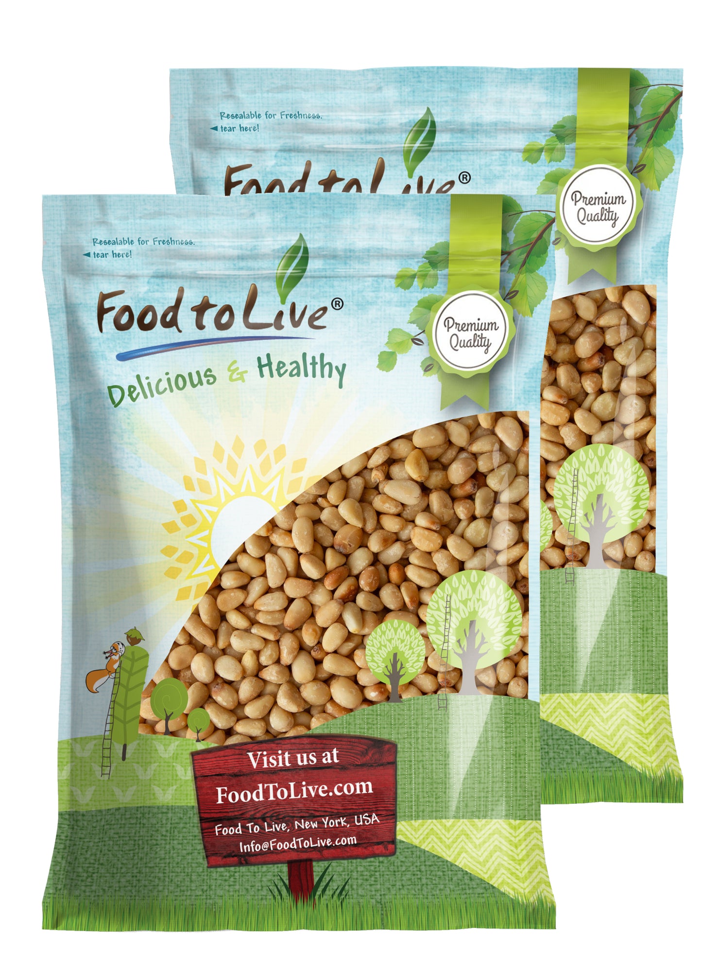 Dry Roasted Pine Nuts with Himalayan Salt - by Food To Live