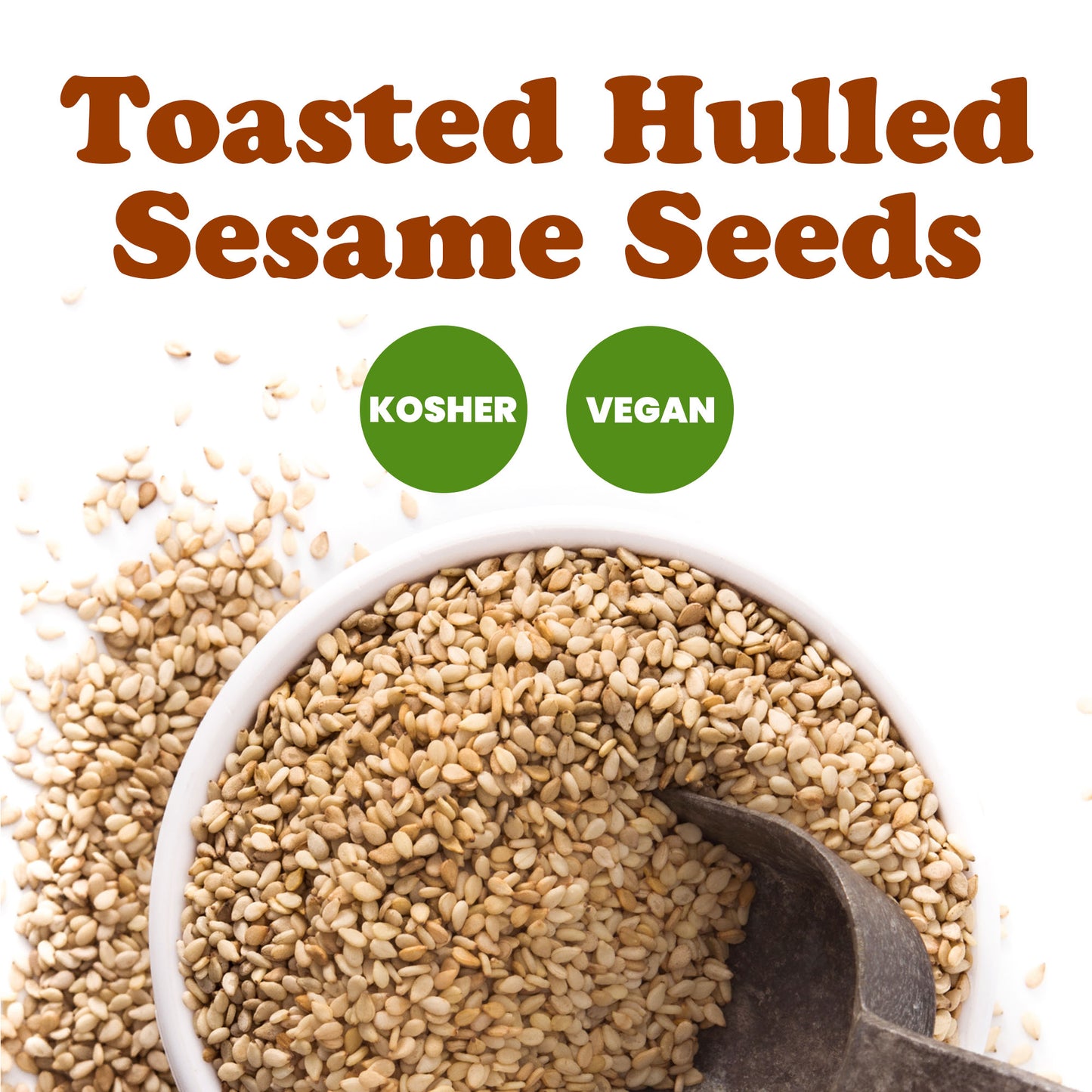 Toasted Hulled Sesame Seeds - by Food To Live
