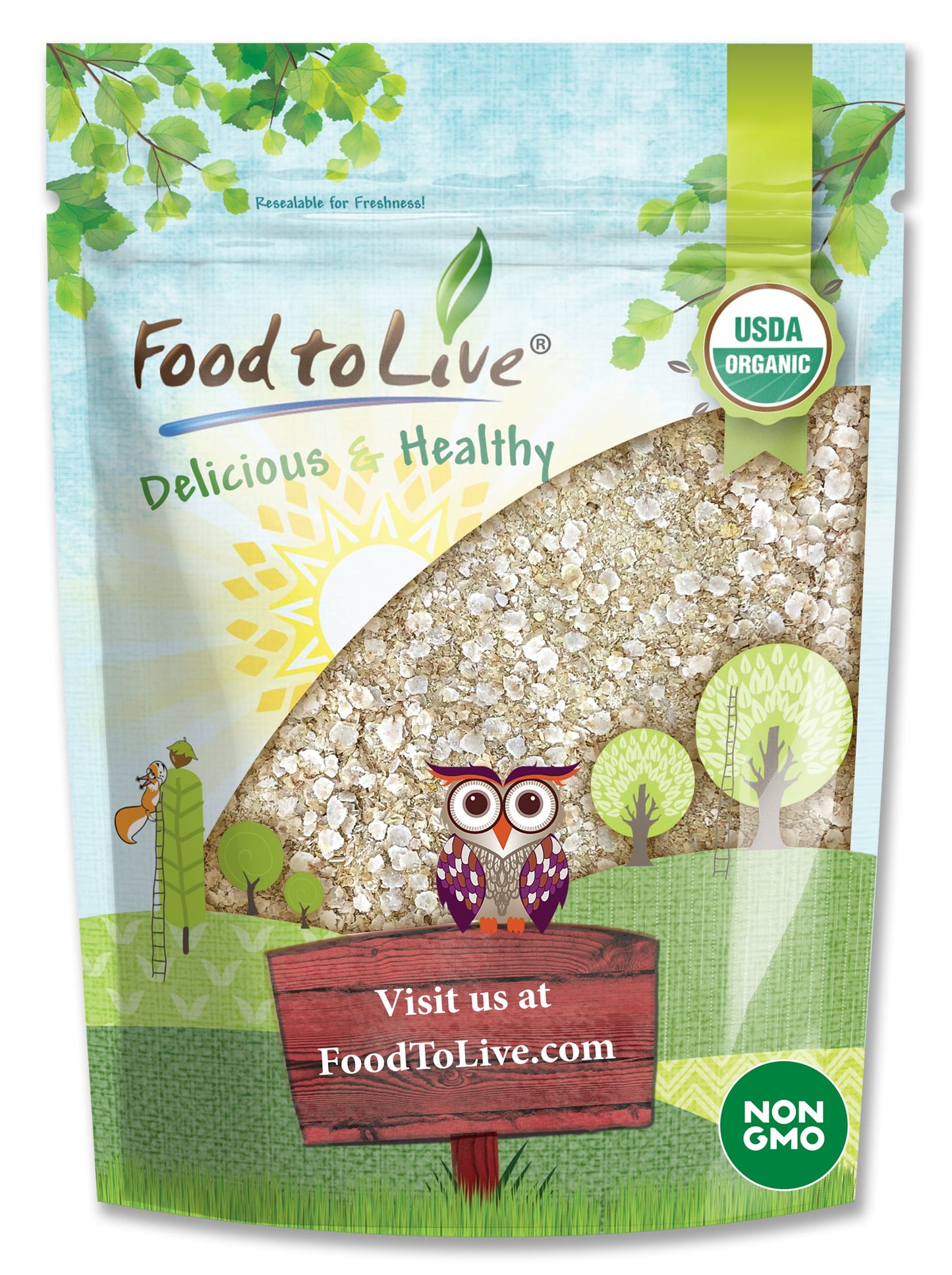 Organic White Quinoa Flakes - by Food To Live