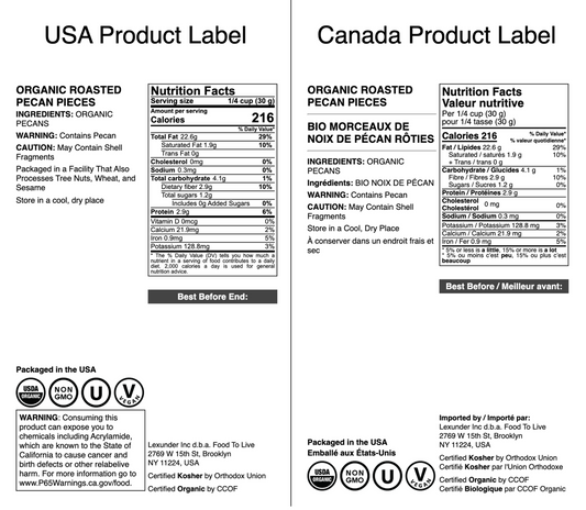 Organic Dry Roasted Pecan Pieces – by Food to Live