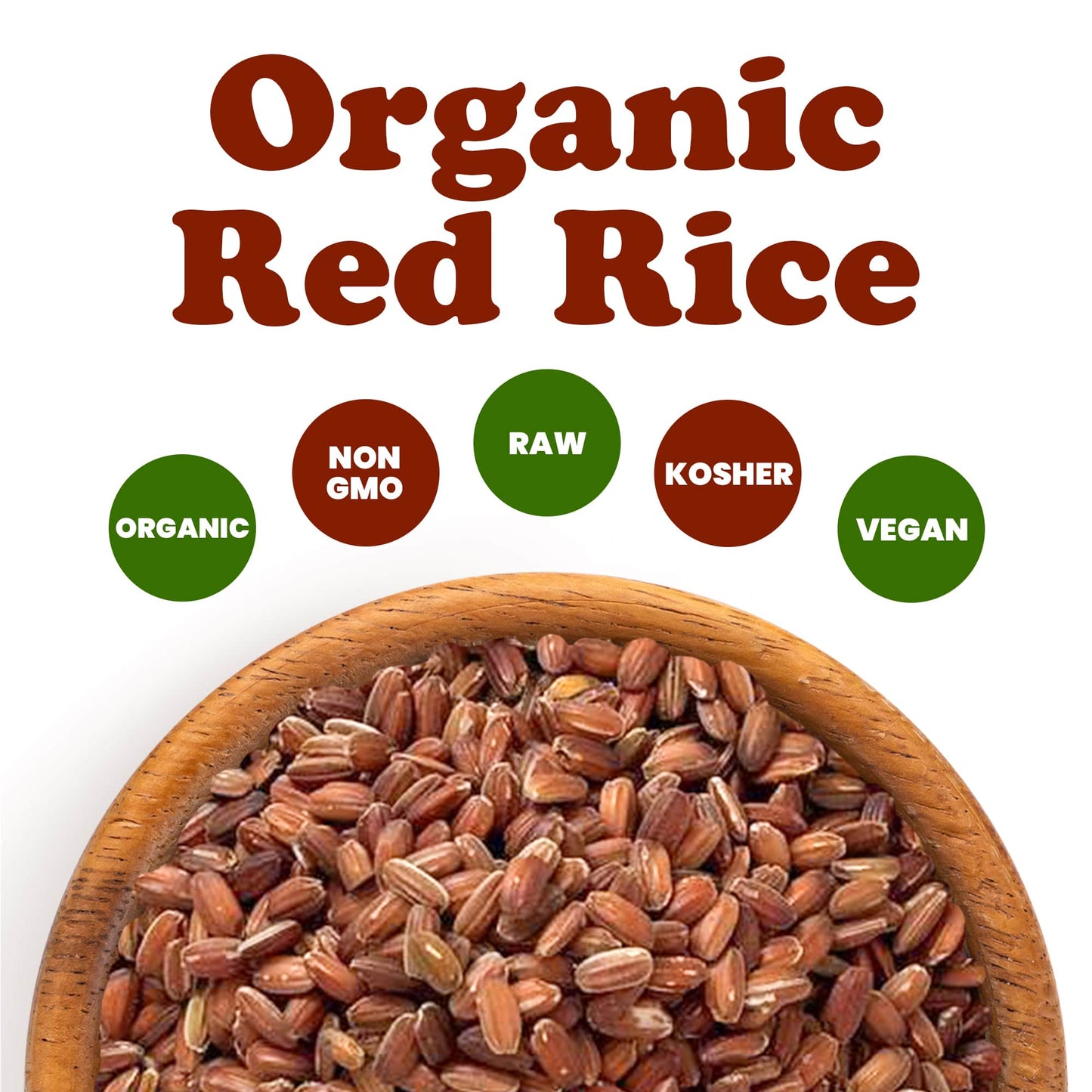 Organic Red Rice - by Food To Live