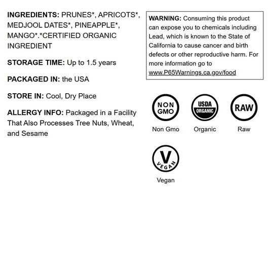 Organic Dried Fruits in a Gift Box - by Food To Live