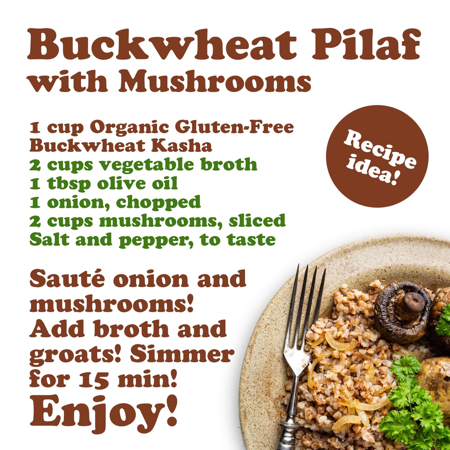 Gluten Free Organic Roasted Buckwheat Kasha - by Food To Live