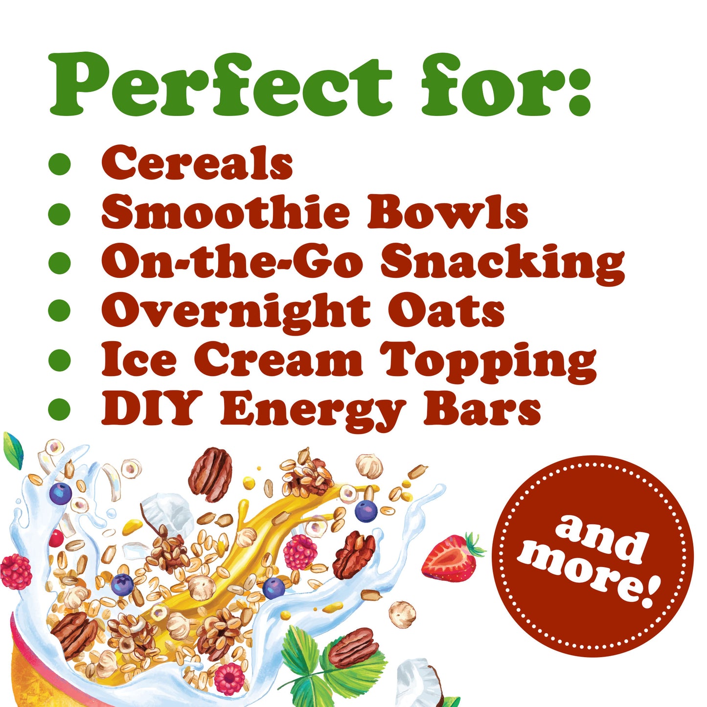 Organic Golden Crunchy Granola with Strawberries - by Food to Live