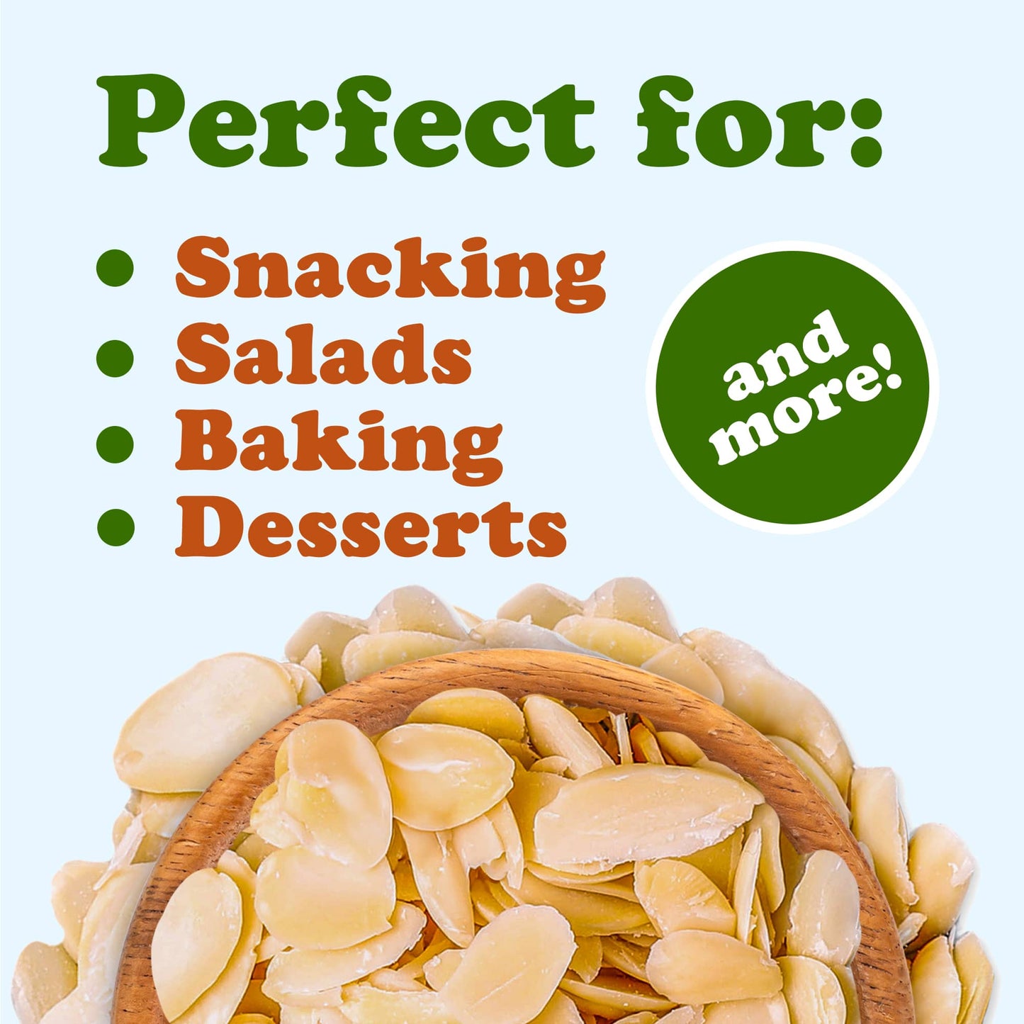 Organic Toasted and Salted Blanched Sliced Almonds - by Food To Live