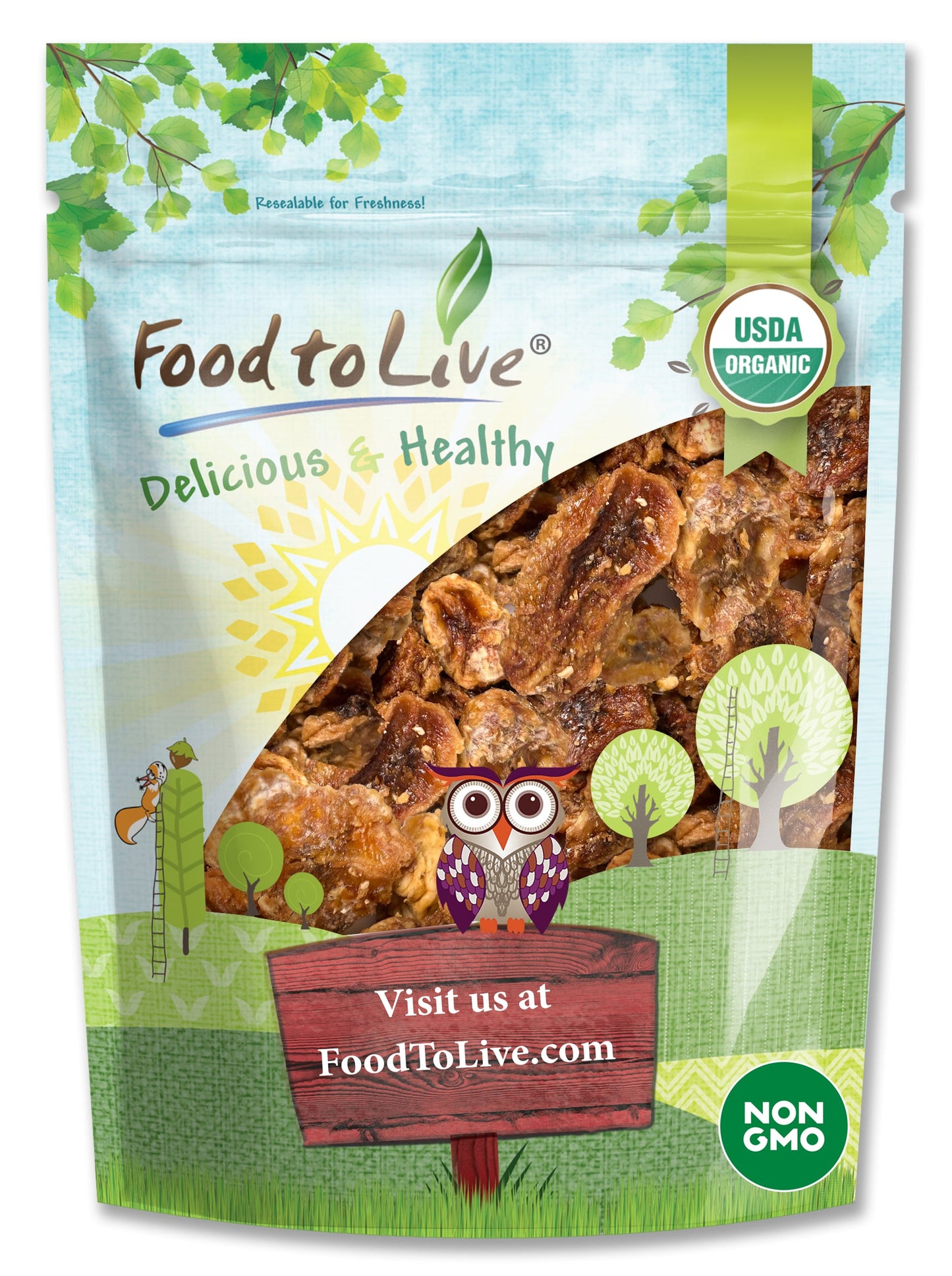 Organic Dried Banana Slices - by Food To Live