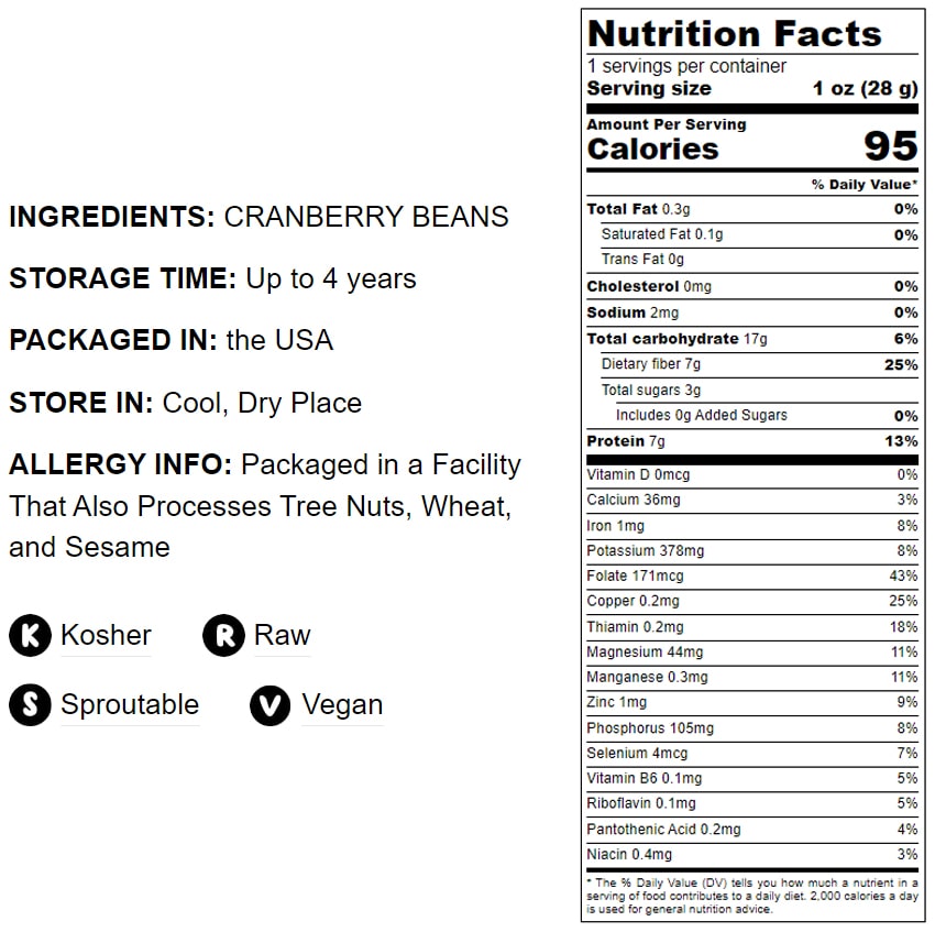 Cranberry Beans - by Food To Live